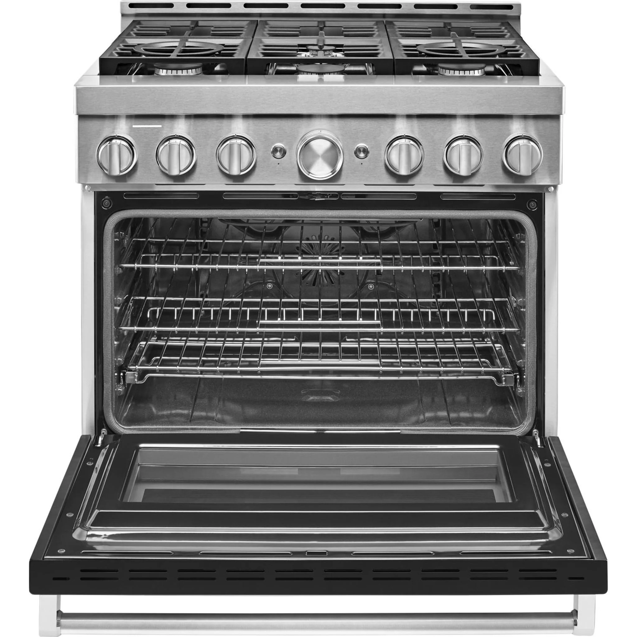 KitchenAid 36'' Smart Commercial-Style Gas Range with 6 Burners - Imperial Black (KFGC506JBK) - Image 15