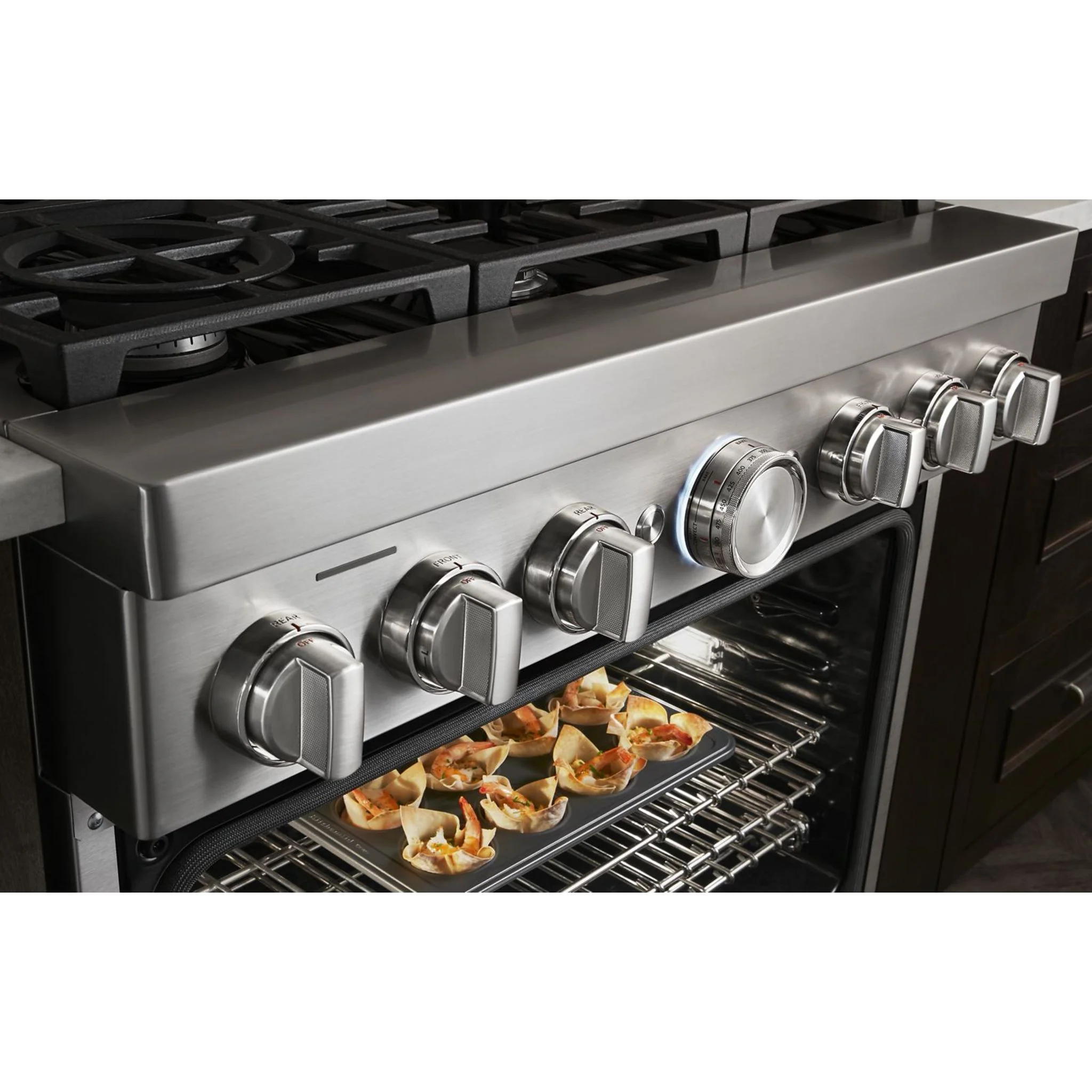 KitchenAid 36'' Smart Commercial-Style Gas Range with 6 Burners - Imperial Black (KFGC506JBK) - Image 20