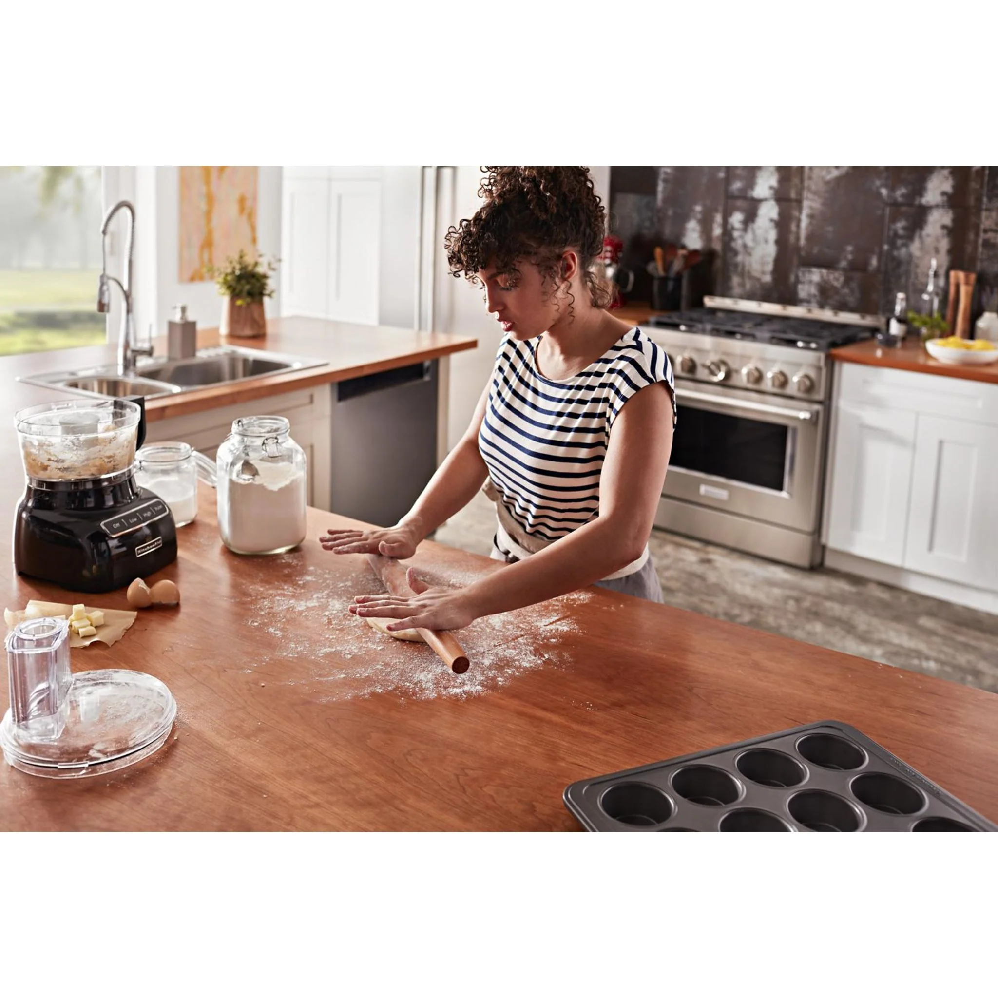 KitchenAid 36'' Smart Commercial-Style Gas Range with 6 Burners - Stainless Steel (KFGC506JSS) - Image 5