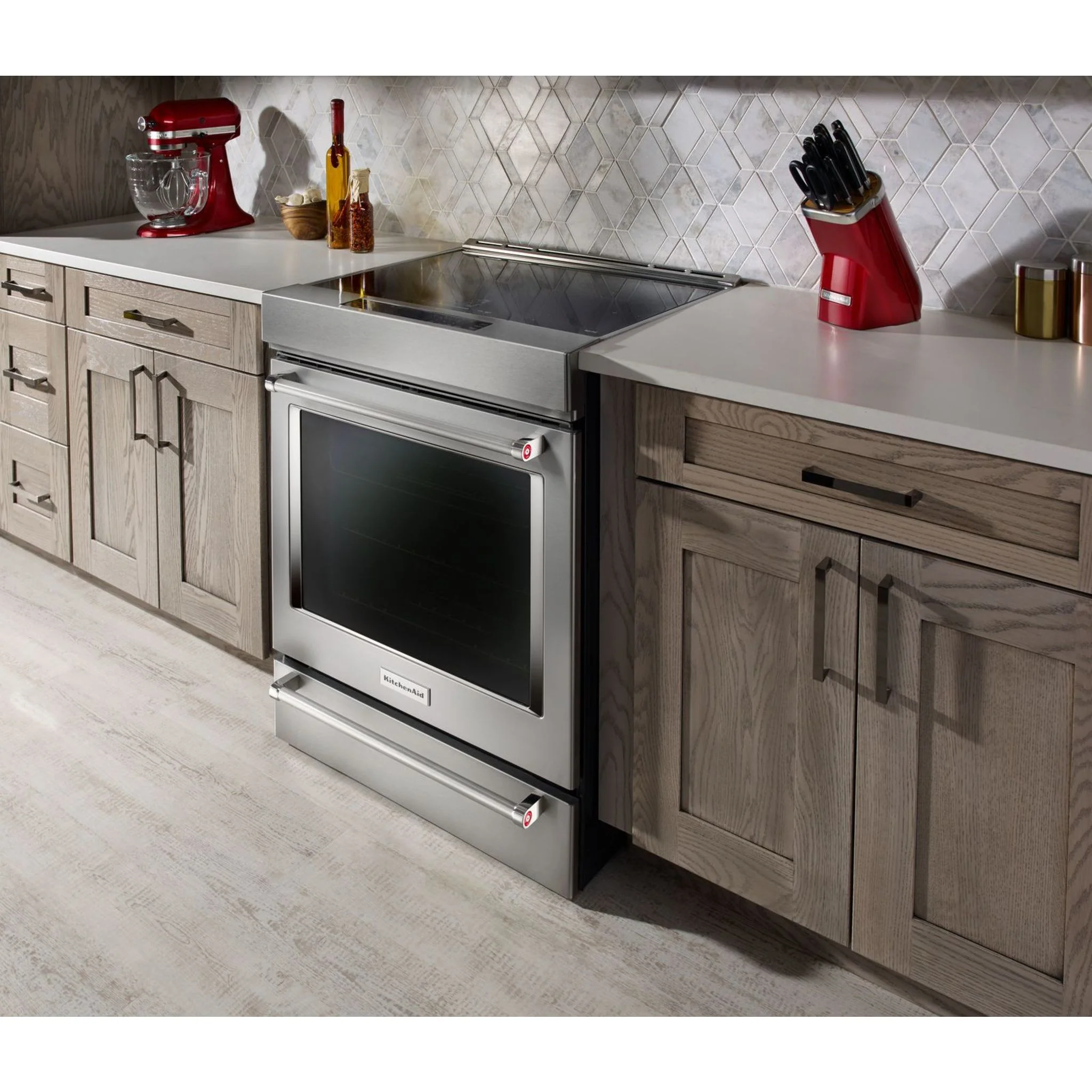 KitchenAid  30" 4-Element Induction Convection Front Control Range with Baking Drawer (KSIB900ESS) - Image 35