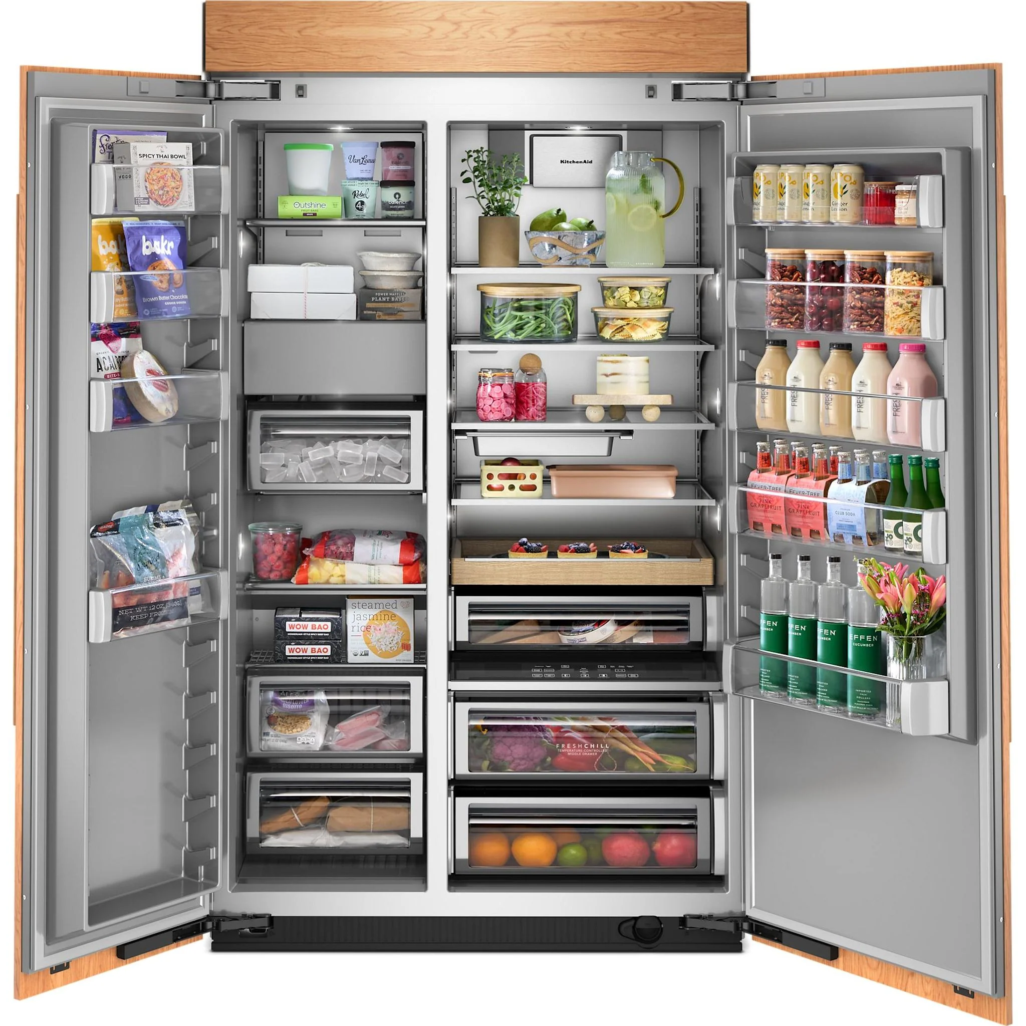 KitchenAid Side x Side Fridge (KBSN748TPA) - Panel Ready - Image 6
