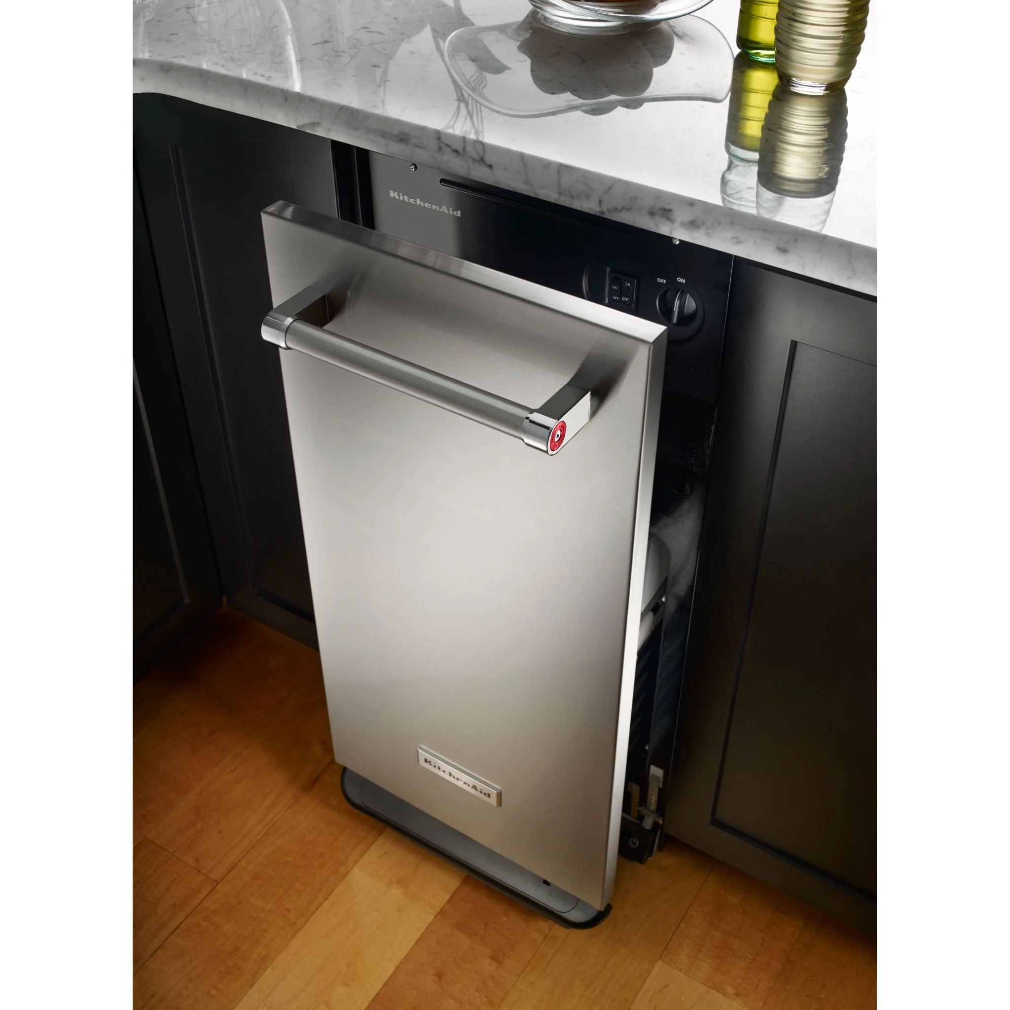KitchenAid 1.4 Cu. Ft. Built-In Trash Compactor -Stainless Steel (KTTS505ESS) - Image 2