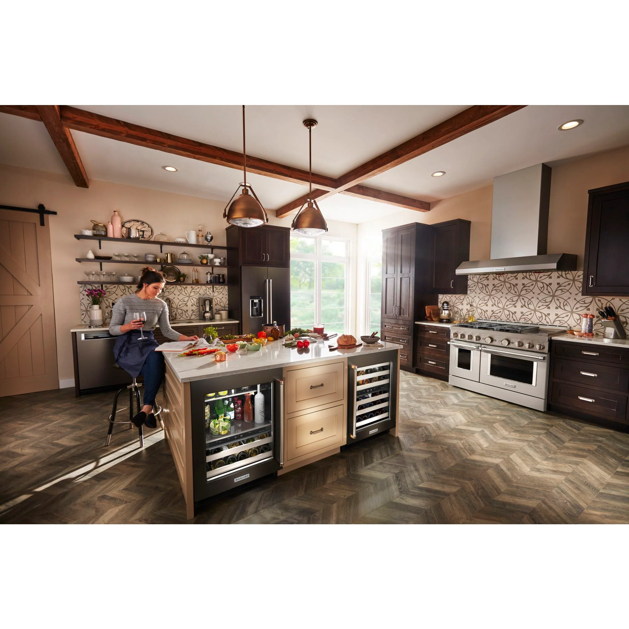 KitchenAid 24" Undercounter Wine Cellar with Glass Door and Metal-Front Racks -Black Stainless (KUWR314KBS) - Image 13