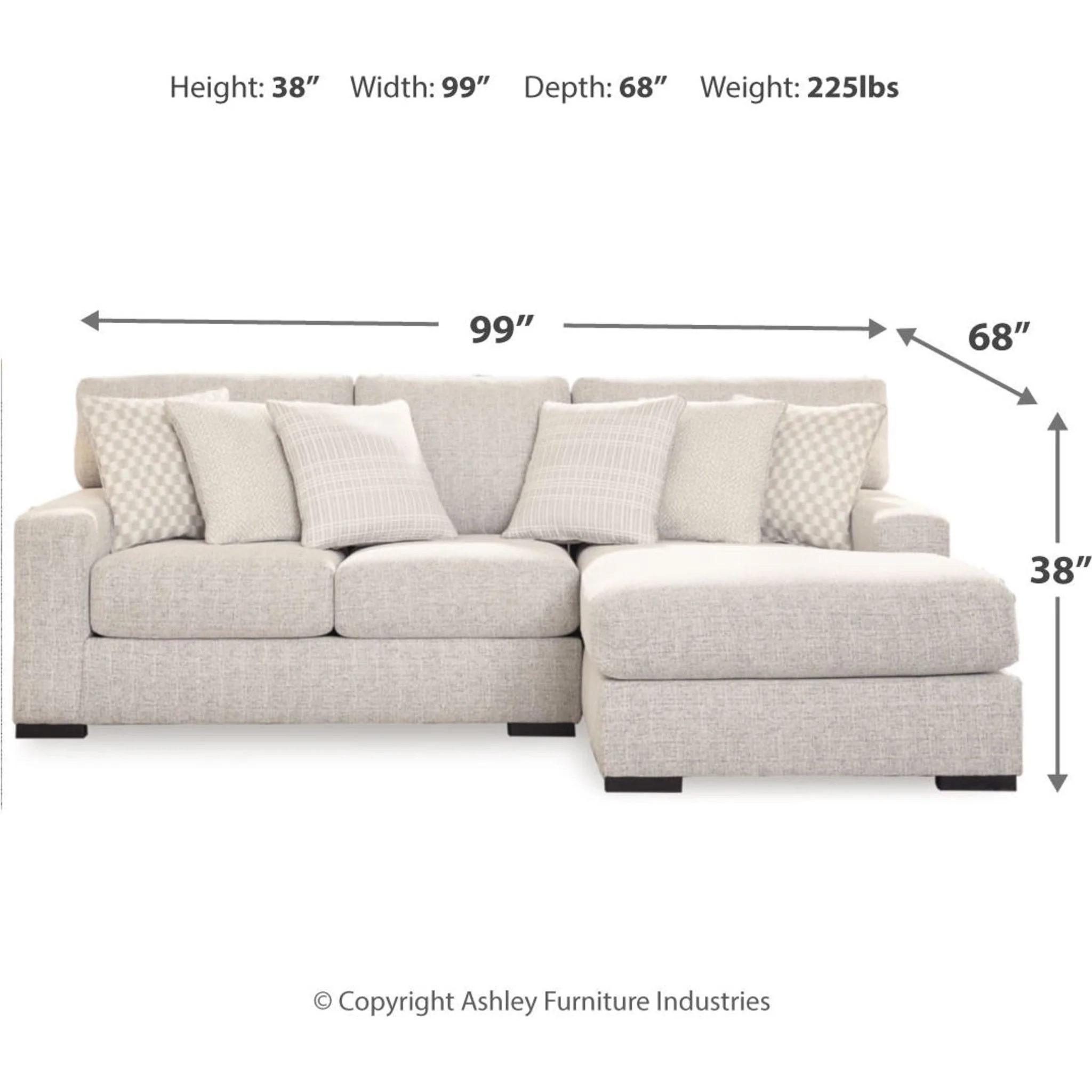 Larce-Exclusive 2 Piece Sectional with Chaise - Image 15