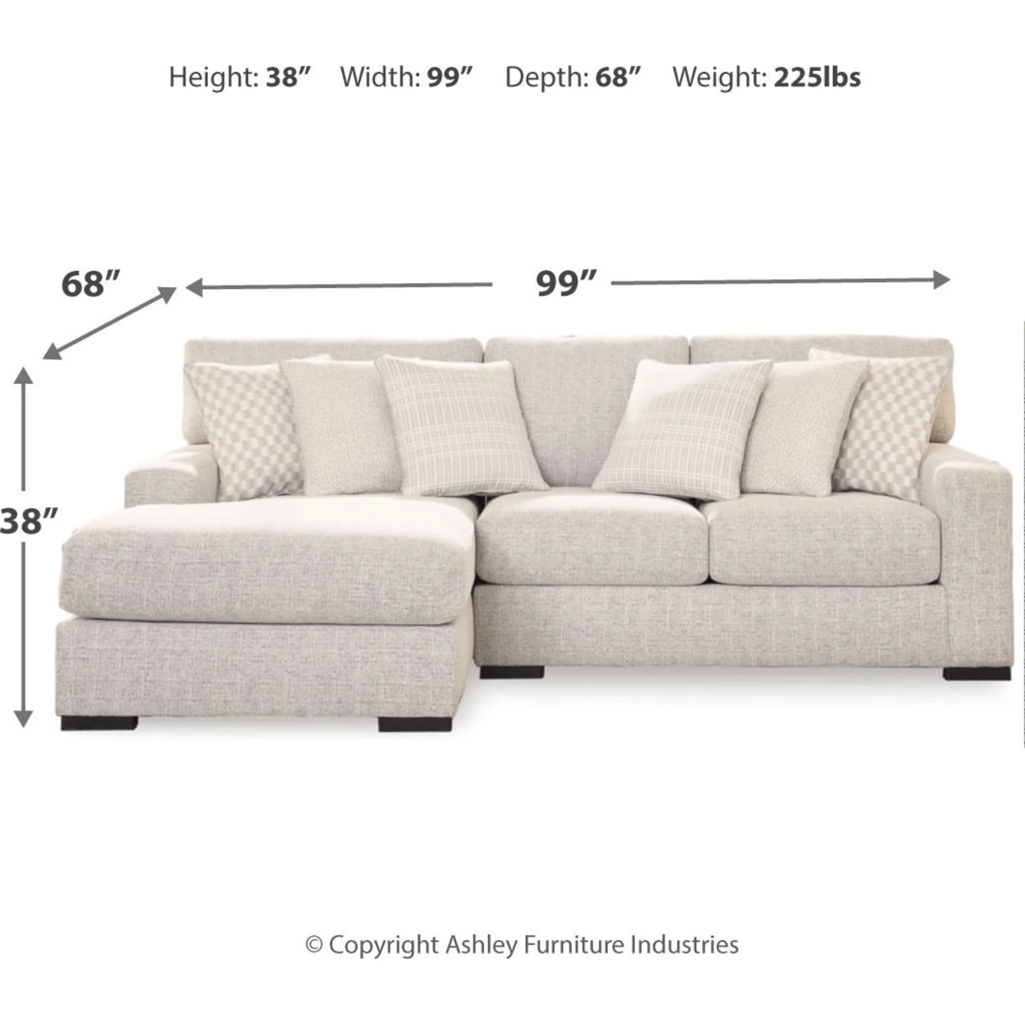 Larce-Exclusive 2 Piece Sectional with Chaise - Image 44