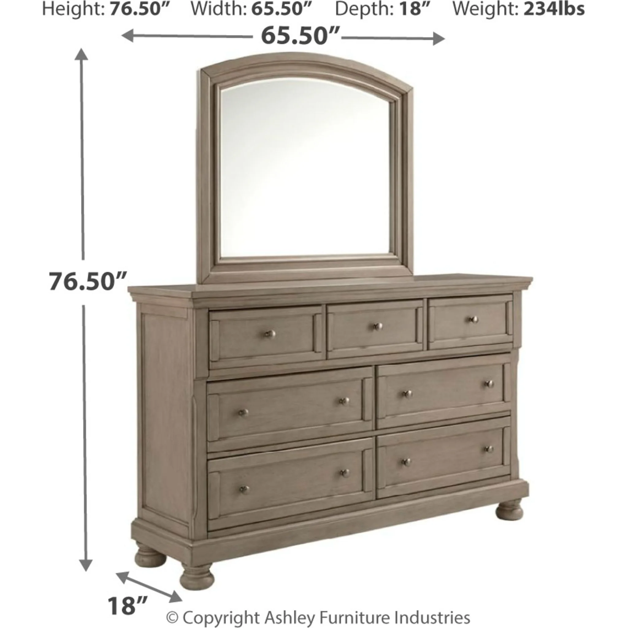 Lettner Dresser and Mirror - Image 4