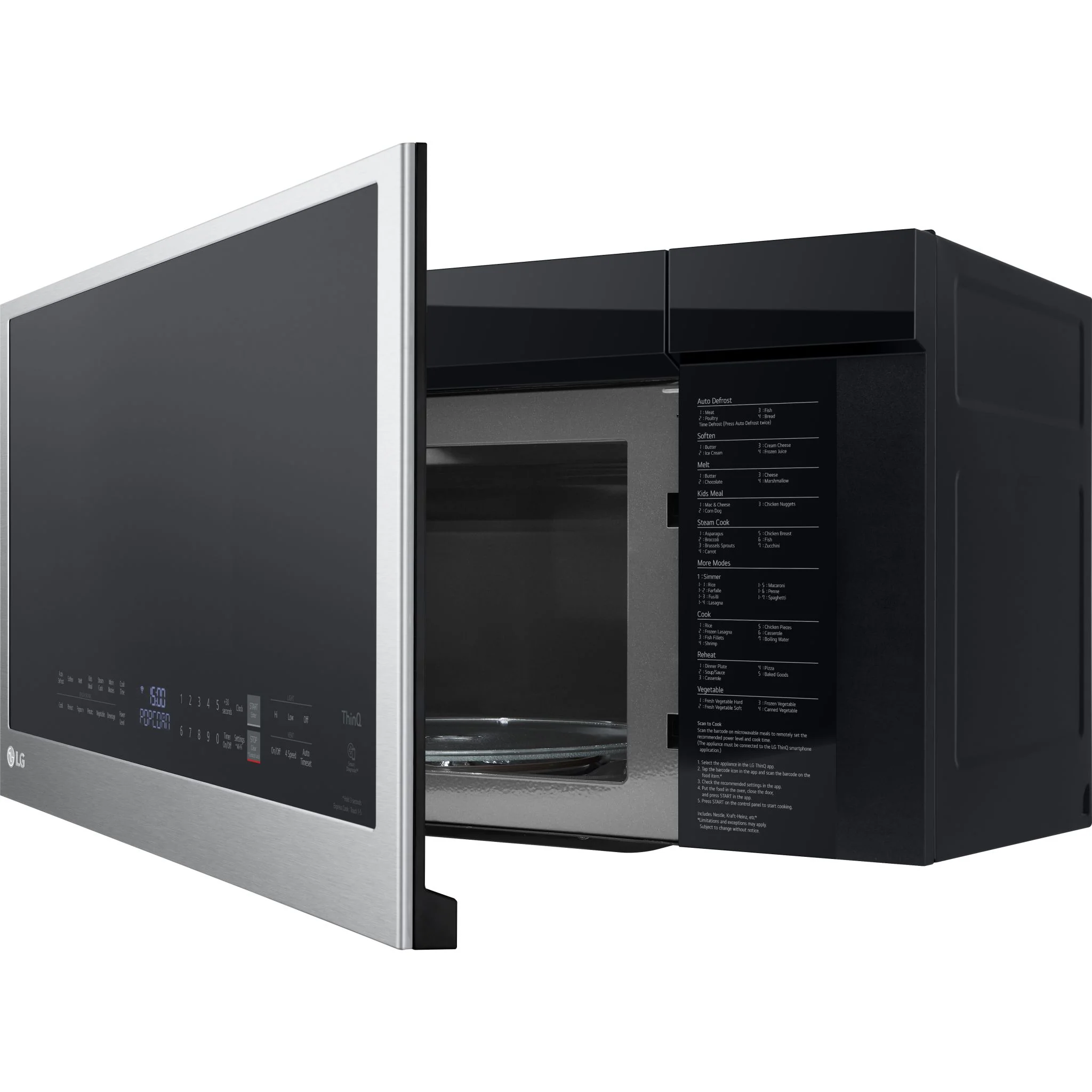 LG 2.0 cu. ft. Smart Over-the-Range Microwave - Stainless (MVEL2033F) - Image 8