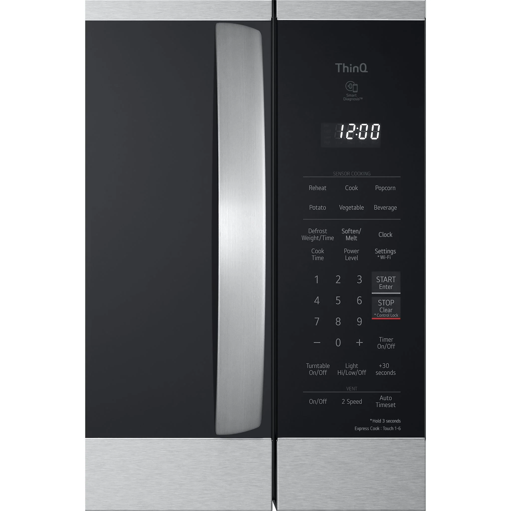 LG 2.1 cu. ft. Smart Over-the-Range Microwave with ExtendaVent® 2.0 - Stainless (MVEL2125F) - Image 7