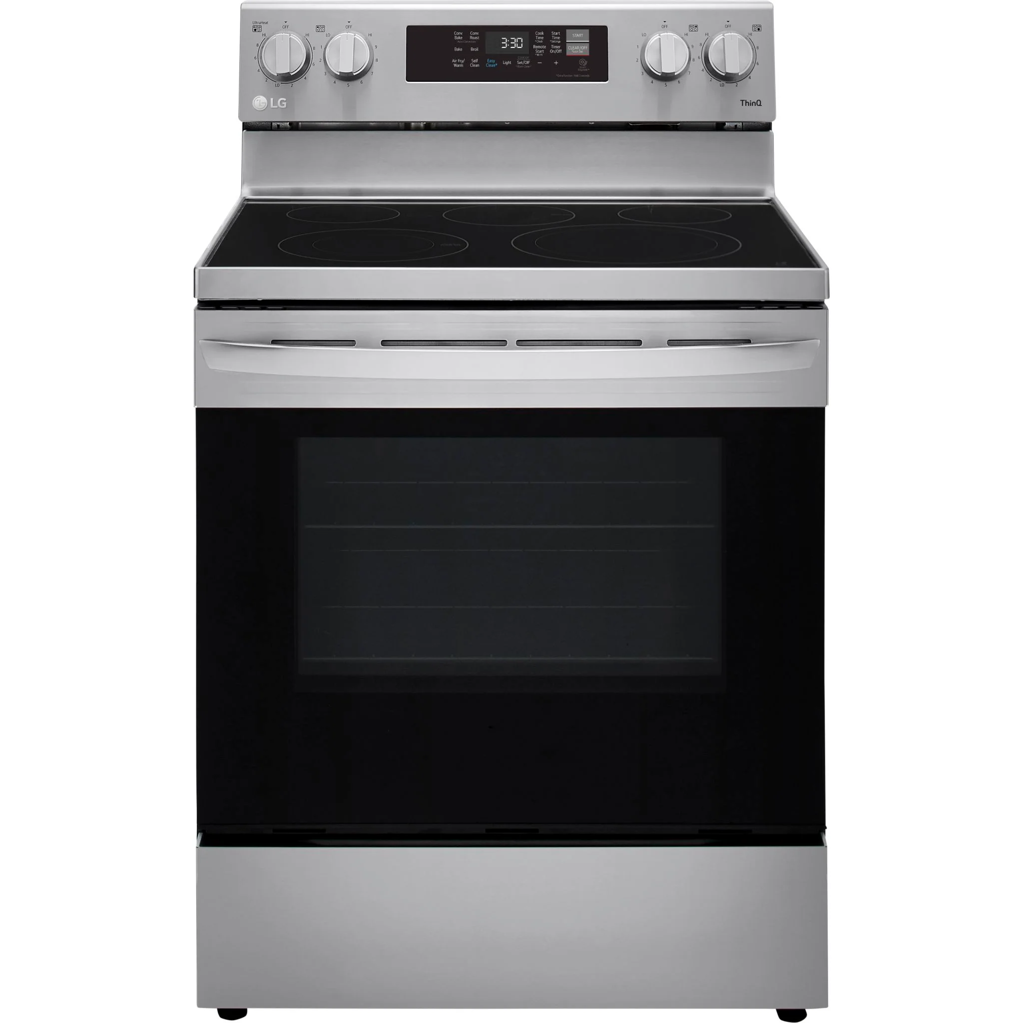 LG 6.3 cu ft. Smart Wi-Fi Enabled Fan Convection Electric Range with Air Fry & EasyClean - Stainless (LREL6323S)