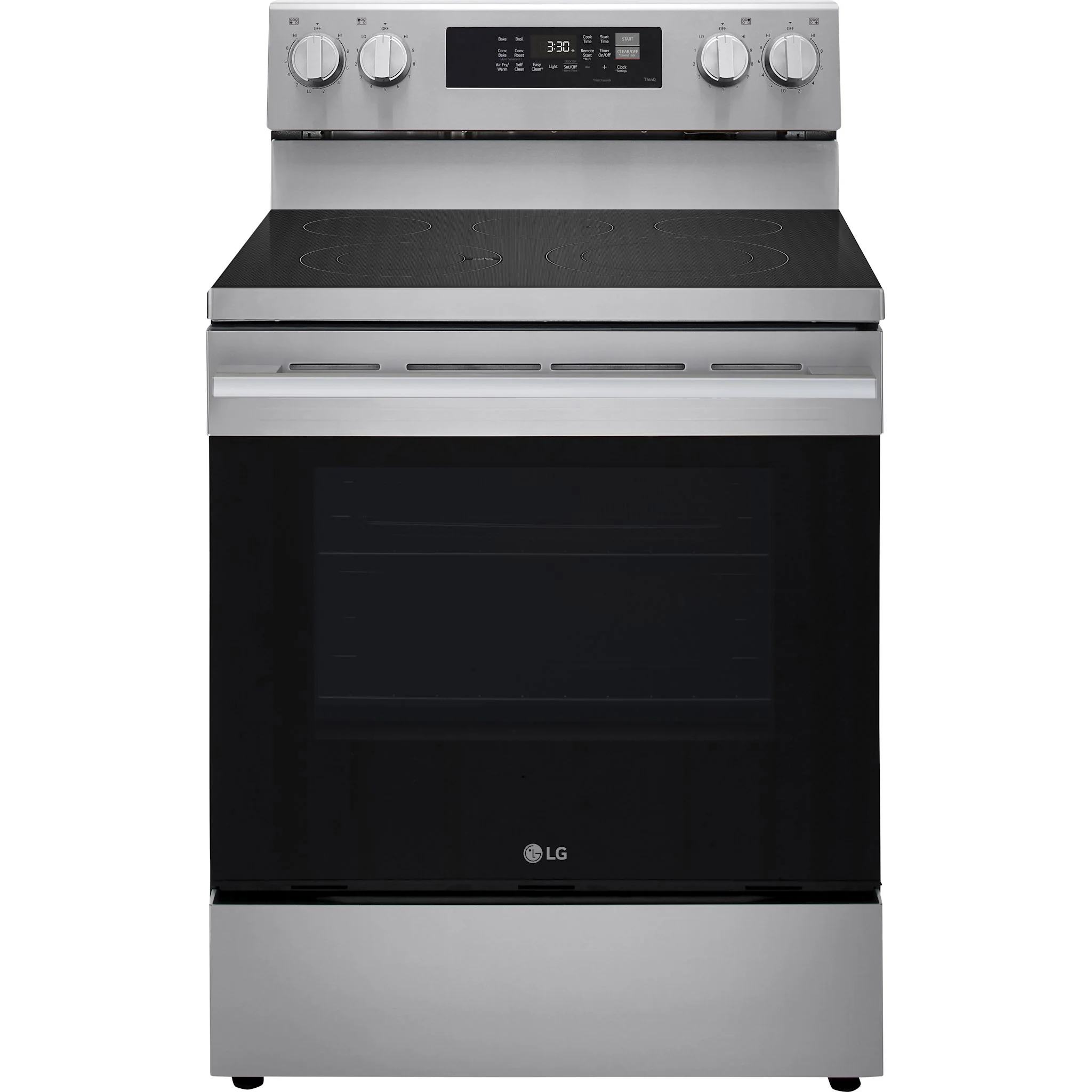 LG 6.3 cu. ft. Smart Wi-Fi Enabled ProBake Convection® Electric Range with Air Fry & EasyClean - Stainless (LREN6323YE)