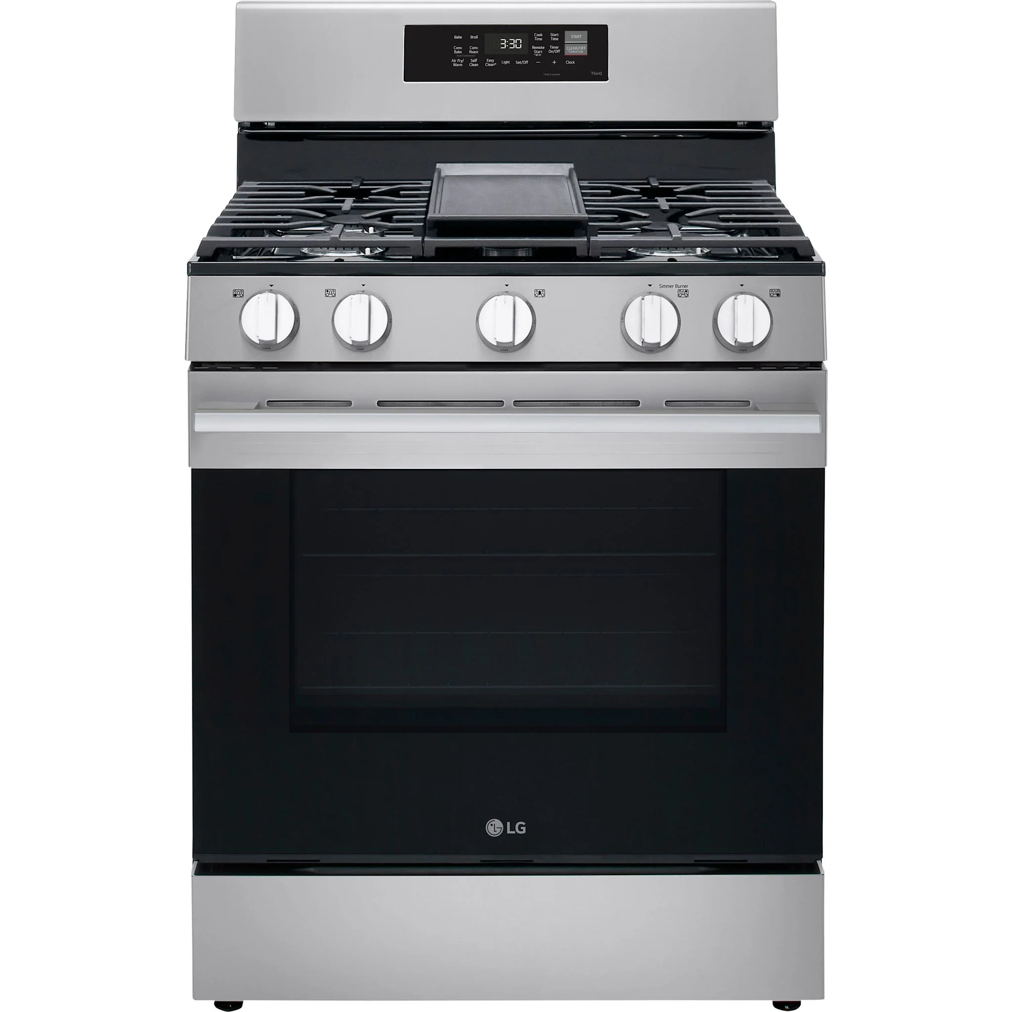LG 6.3 cu. ft. Smart Wi-Fi Enabled Probake Convection® Gas Range with Air Fry & EasyClean -Stainless Steel (LRGN6323Y)