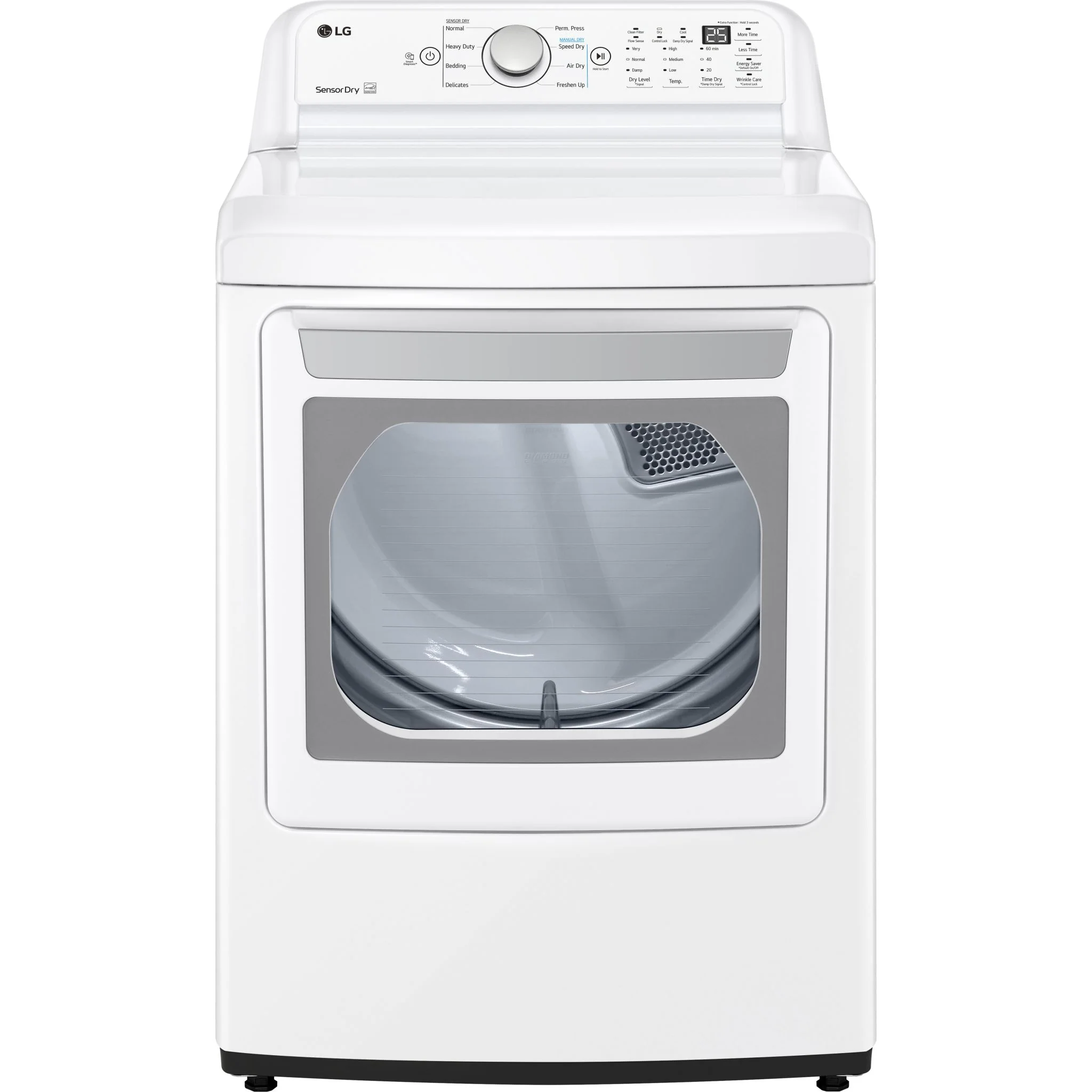LG 7.3 cu. ft. Capacity Electric Dryer - White (DLE7150W)