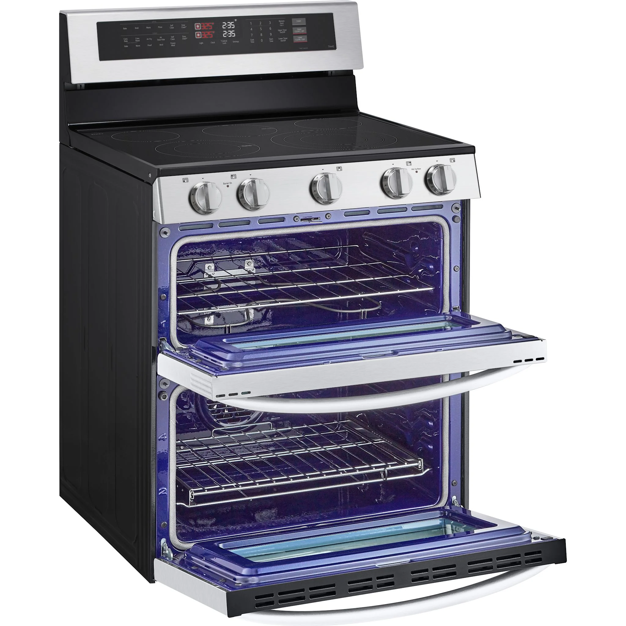 LG 7.3 cu. ft. Electric Double Oven Freestanding Range with ProBake Convection® and Air Fry - Stainless (LDEL7324SE) - Image 5