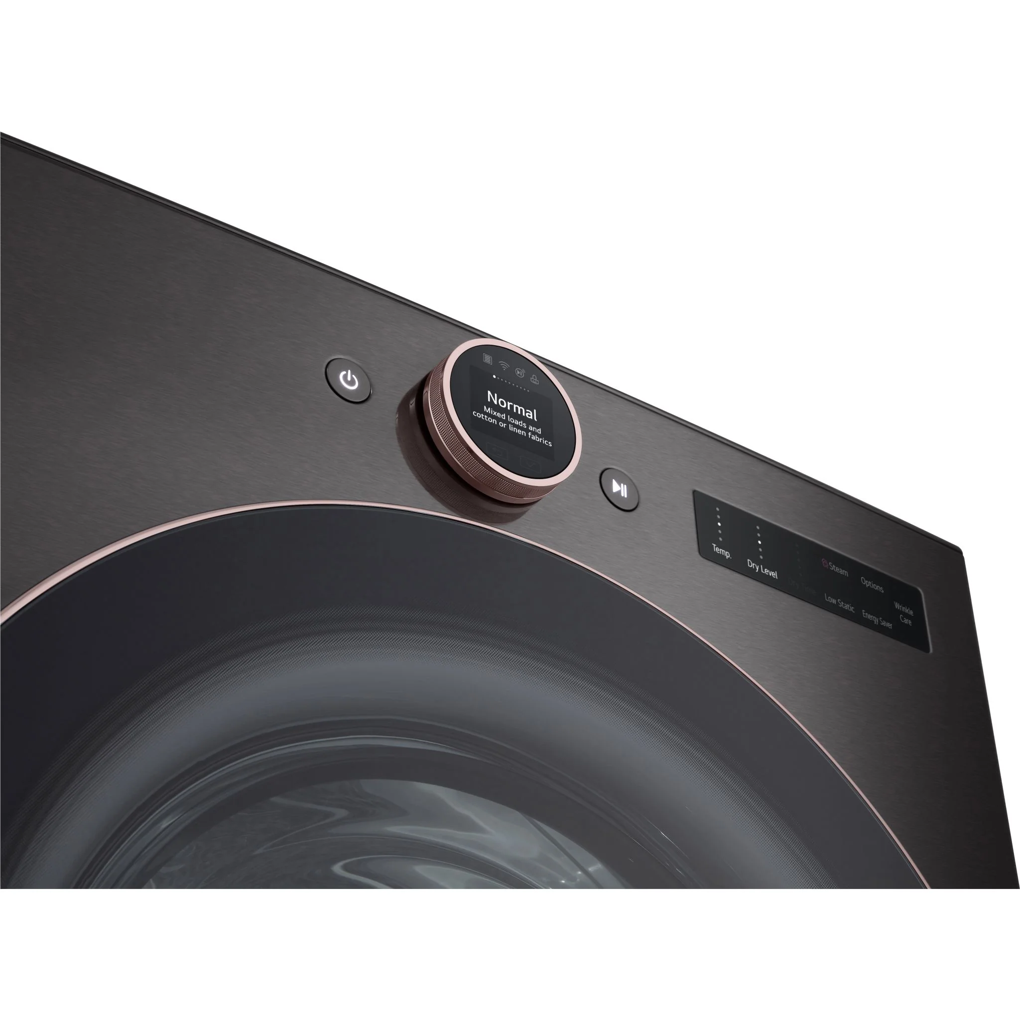 LG 7.4 cu. ft. Ultra Large Capacity Smart Front Load Electric ENERGY STAR® Dryer with Sensor Dry & Steam Technology - Black Steel (DLEX6500B) - Image 15
