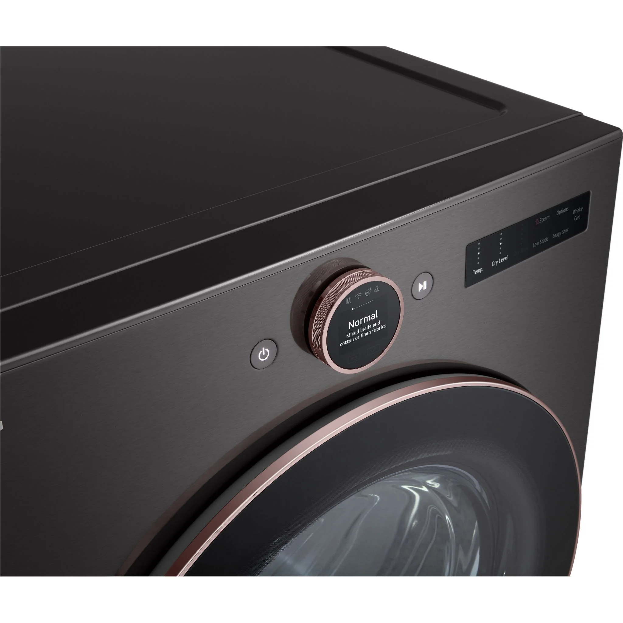 LG 7.4 cu. ft. Ultra Large Capacity Smart Front Load Electric ENERGY STAR® Dryer with Sensor Dry & Steam Technology - Black Steel (DLEX6500B) - Image 18