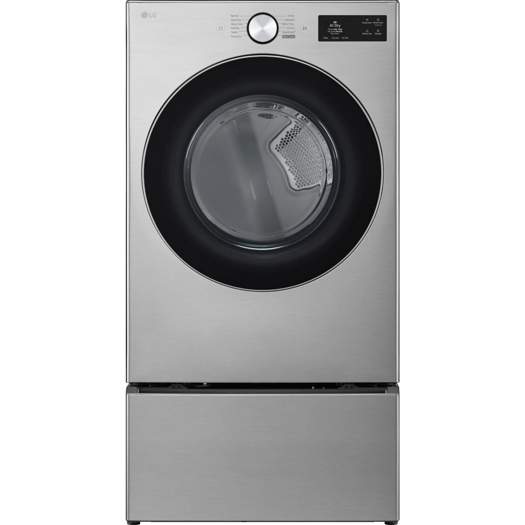 LG 7.4 cu. ft. Ultra Large Capacity Smart Front Load Dryer with AI Sensor Dry & TurboSteam - Graphite steel (DLEX5800V) - Image 7