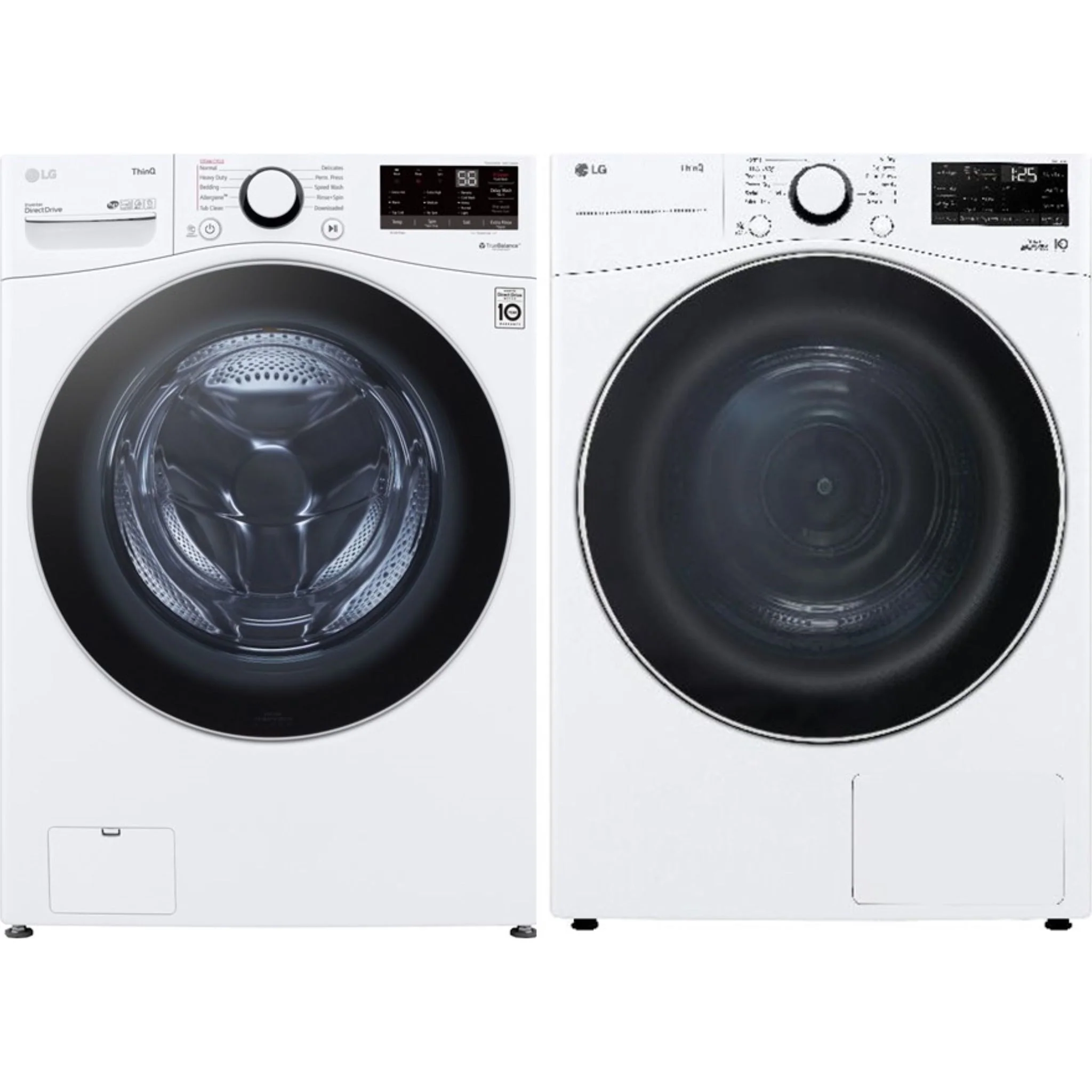 LG Front Load Pair (WM3600HWA-DLHC3602W) - White