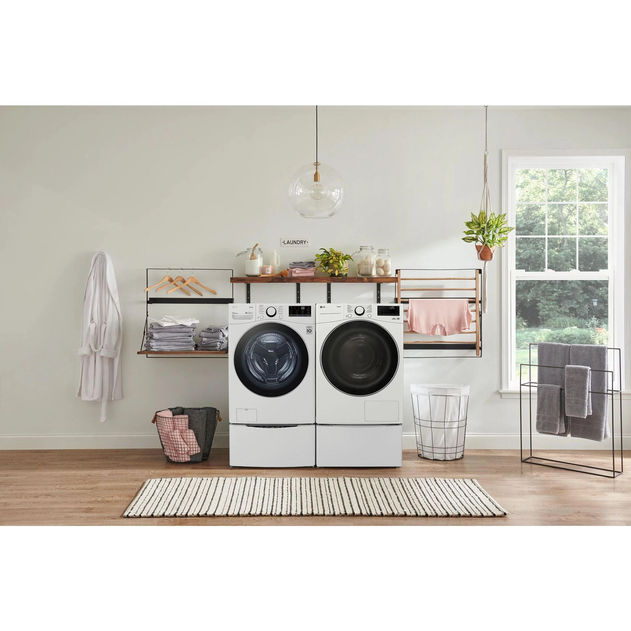LG Front Load Pair (WM3600HWA-DLHC3602W) - White - Image 3