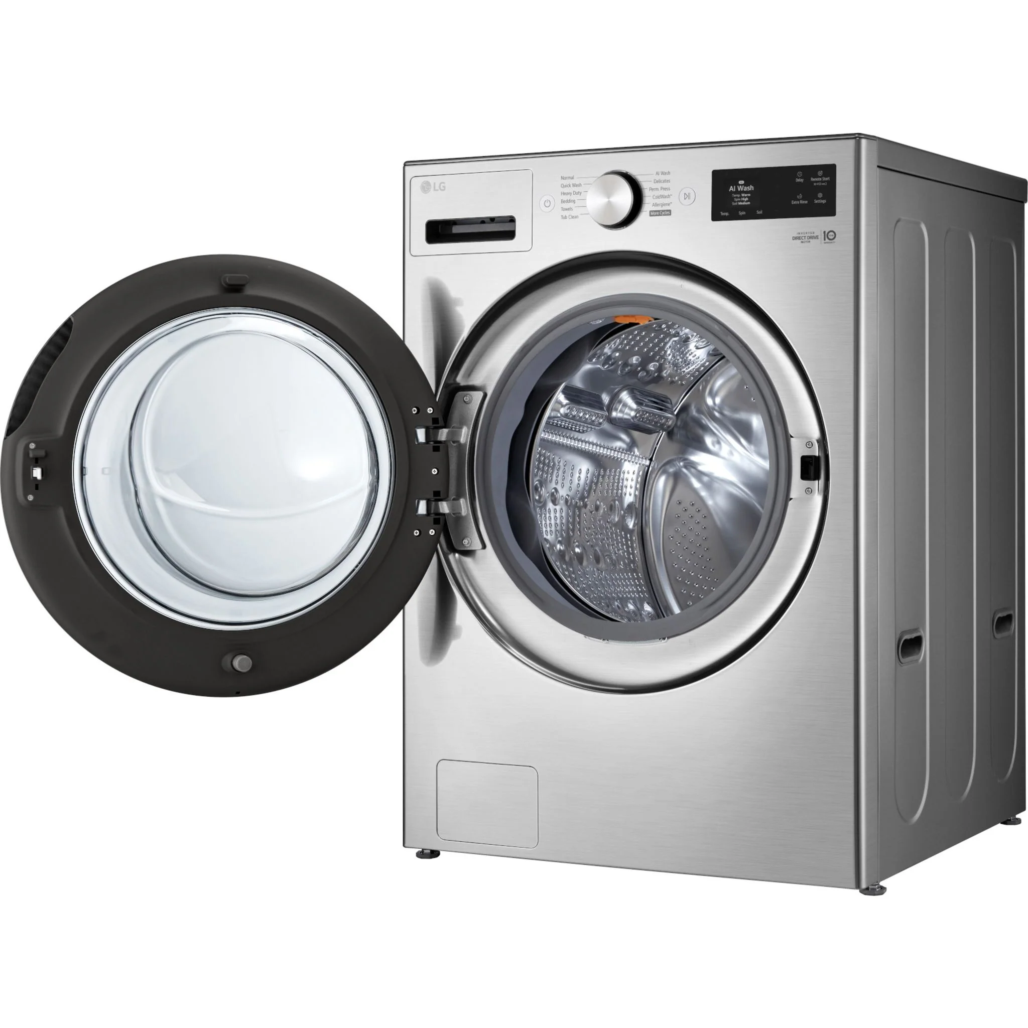 LG 5.8 cu. ft. Mega Capacity Smart Front Load Washer with TurboWash® 360° and AI DD® Built-In Intelligence - Stainless Steel (WM5800HVA) - Image 8