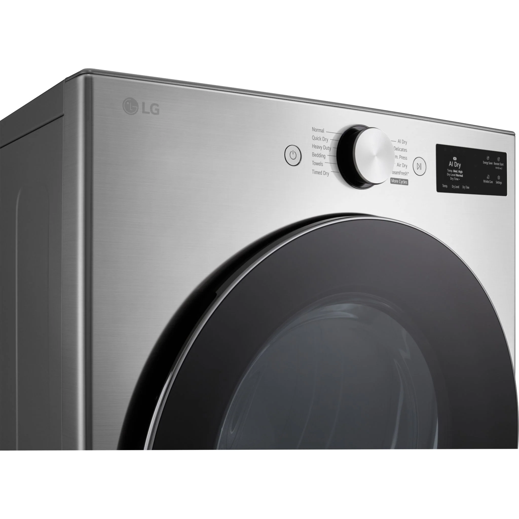 LG 7.4 cu. ft. Ultra Large Capacity Smart Front Load Dryer  Gas with AI Sensor Dry & TurboSteam® - Graphite steel(DLGX5801V) - Image 8