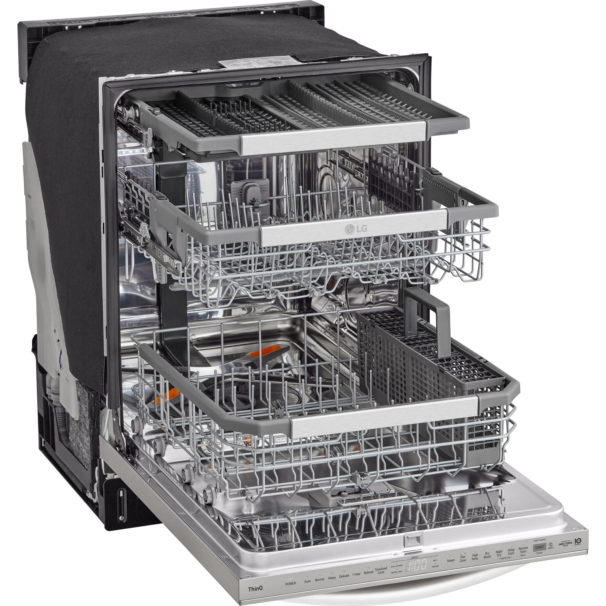 LG Smart Top Control Dishwasher with 1-Hour Wash & Dry, QuadWash Pro®, TrueSteam®, and Dynamic Heat Dry - Black Stainless (LDTH7972S) - Image 13