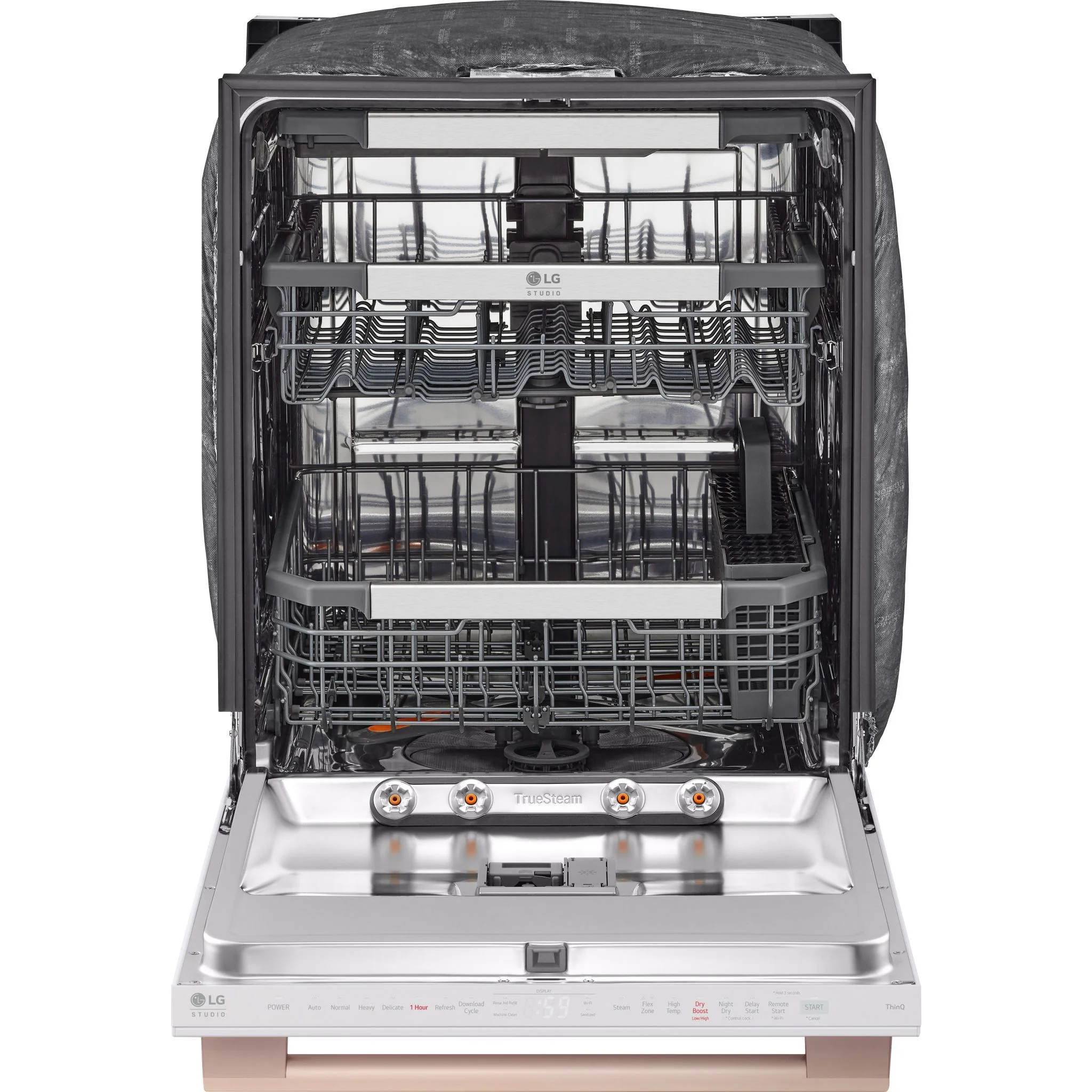 LG Studio Smart Top Control Dishwasher with 1-Hour Wash & Dry, QuadWash® Pro, TrueSteam® and Dynamic Heat Dry - Essence White (SDWB24W3) - Image 3