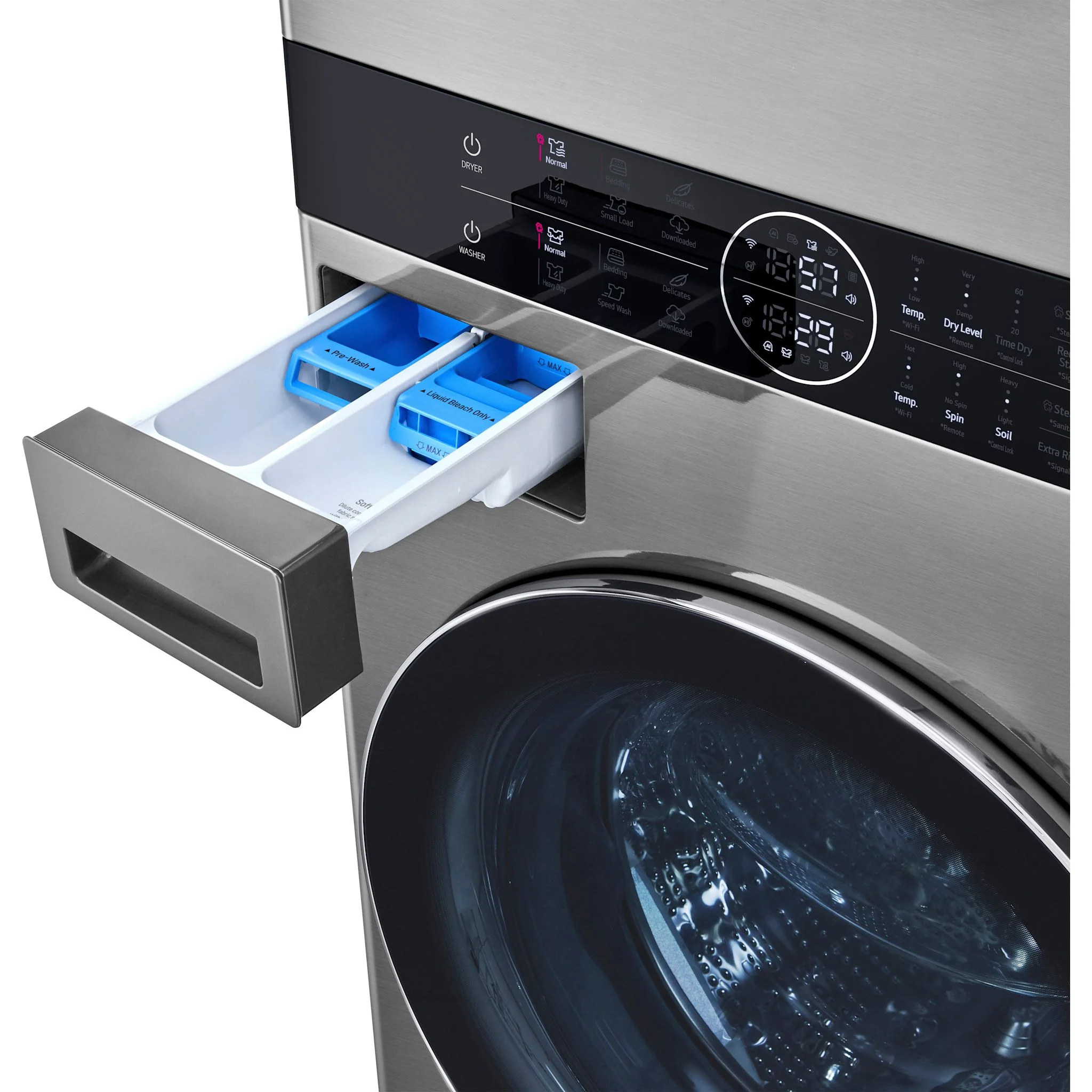 LG WashTower® with Centre Control™ 5.2 cu. ft. Washer and 7.4 cu. ft. Electric Dryer - Silver (WKEX200HVA.ASSEECI) - Image 21