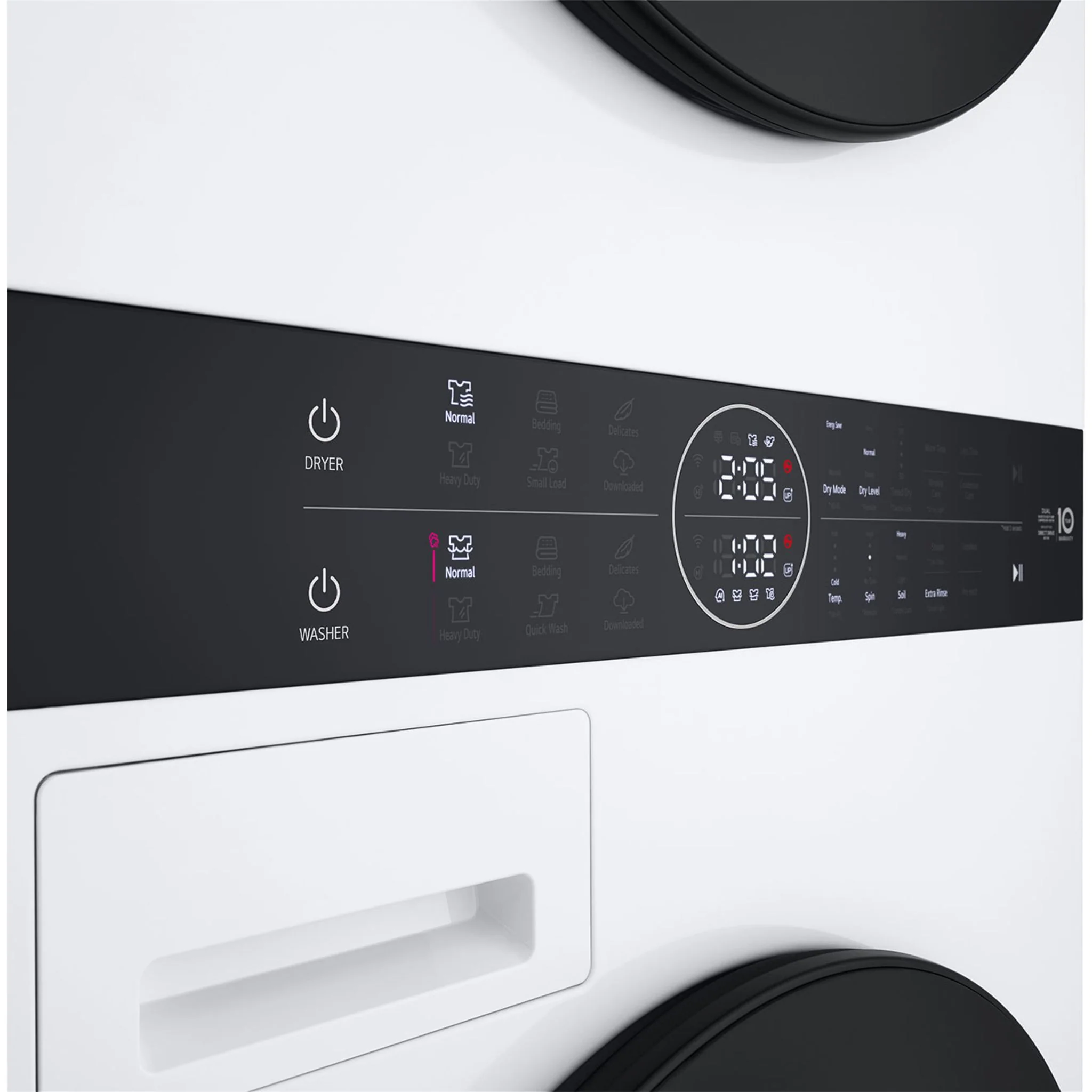 LG WashTower® with Heat Pump Dryer, 3.1 cu.ft. Washer, 4.2 cu.ft. Dryer - White (WKHC152HWA) - Image 13