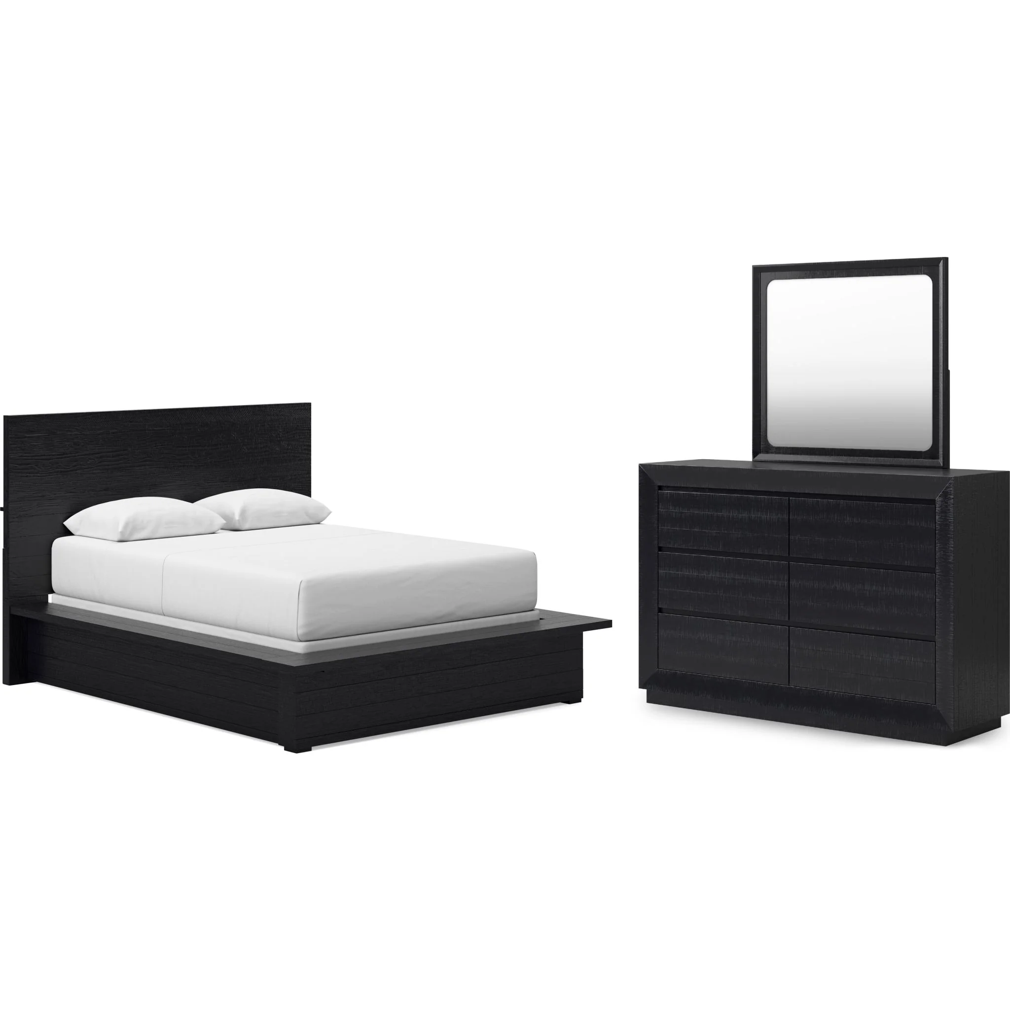 Londer-Exclusive Panel Bedroom - Black
