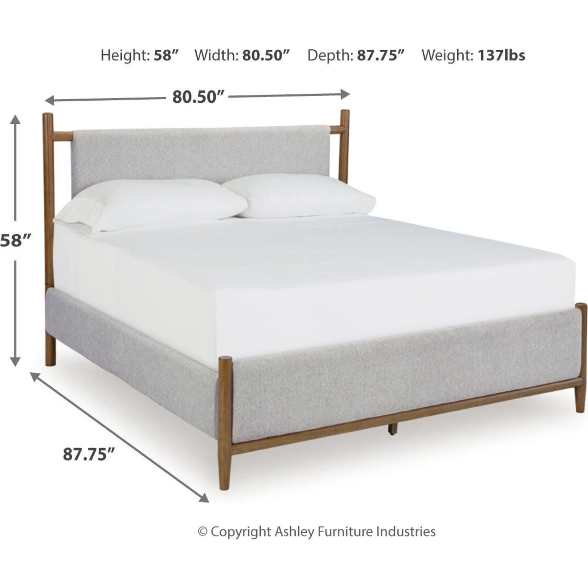 Lyncott Upholstered Bed - Image 75
