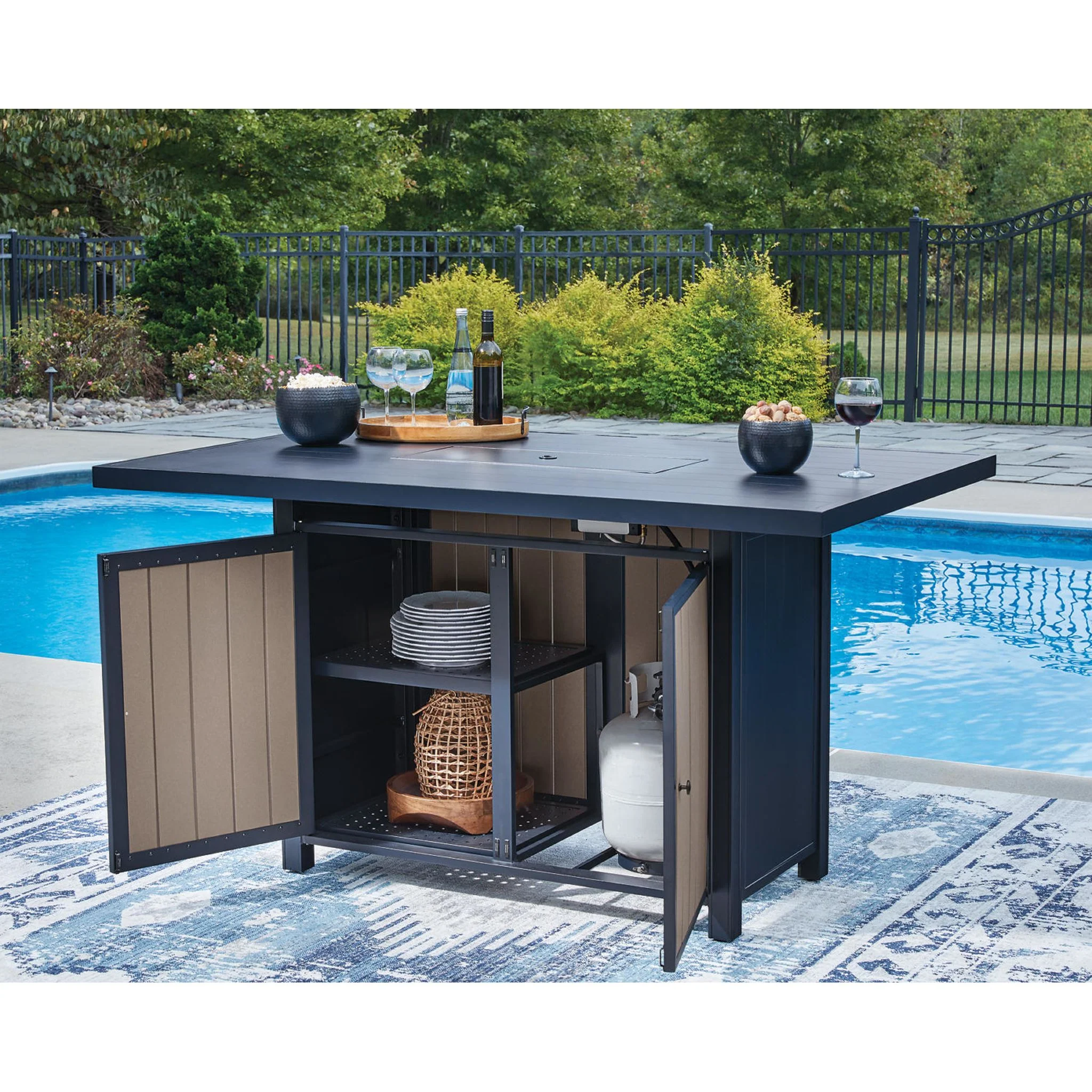 Mabry Shores Outdoor Rectangle Bar Table - Image 8