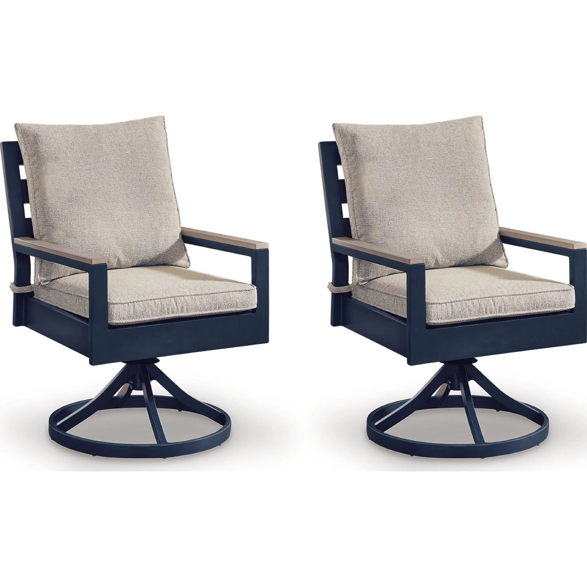Mabry Shores Outdoor Swivel Chair w/Cushion (set of 2)