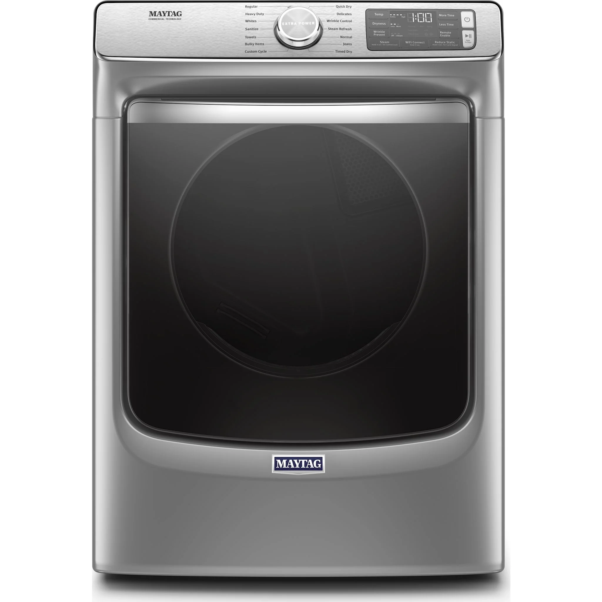 Maytag Smart Front Load Electric Dryer with Extra Power and Advanced Moisture Sensing with industry-exclusive extra moisture sensor - 7.3 cu. ft. -Metallic Slate (YMED8630HC)