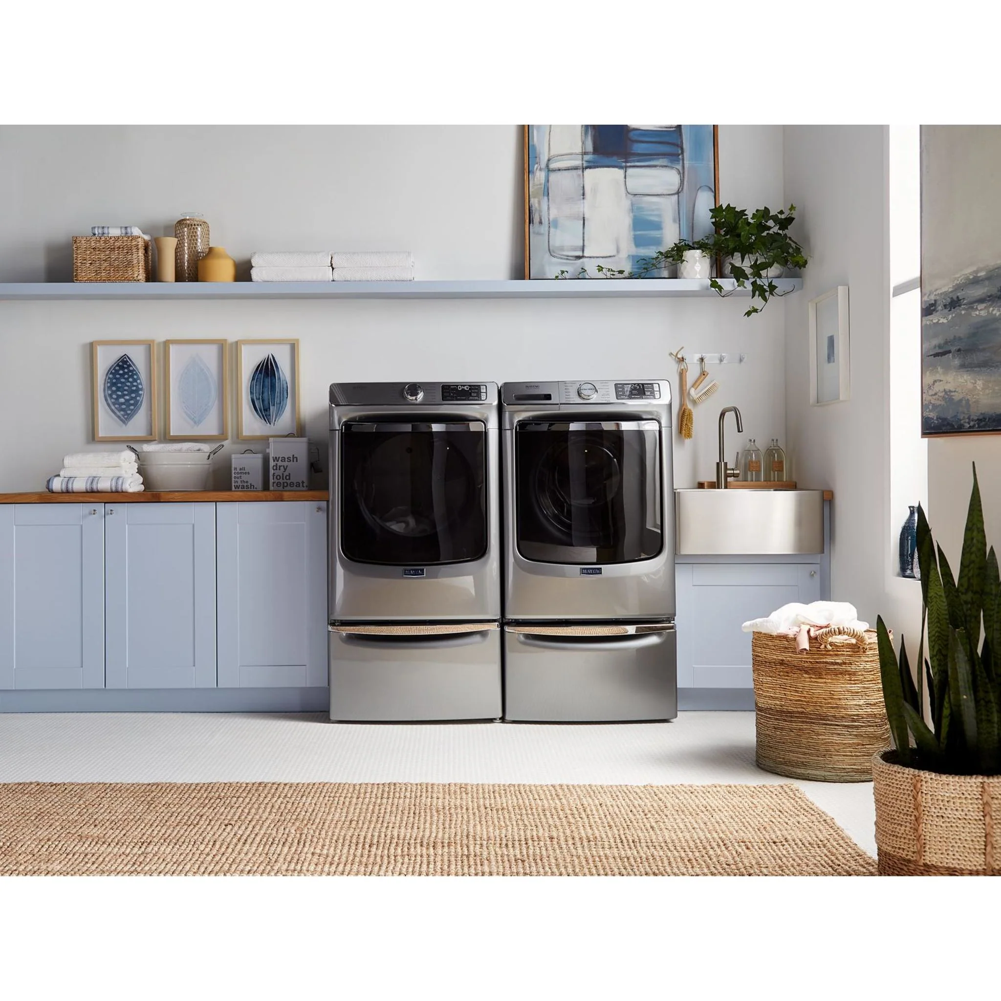 Maytag Smart Front Load Electric Dryer with Extra Power and Advanced Moisture Sensing with industry-exclusive extra moisture sensor - 7.3 cu. ft. -Metallic Slate (YMED8630HC) - Image 17