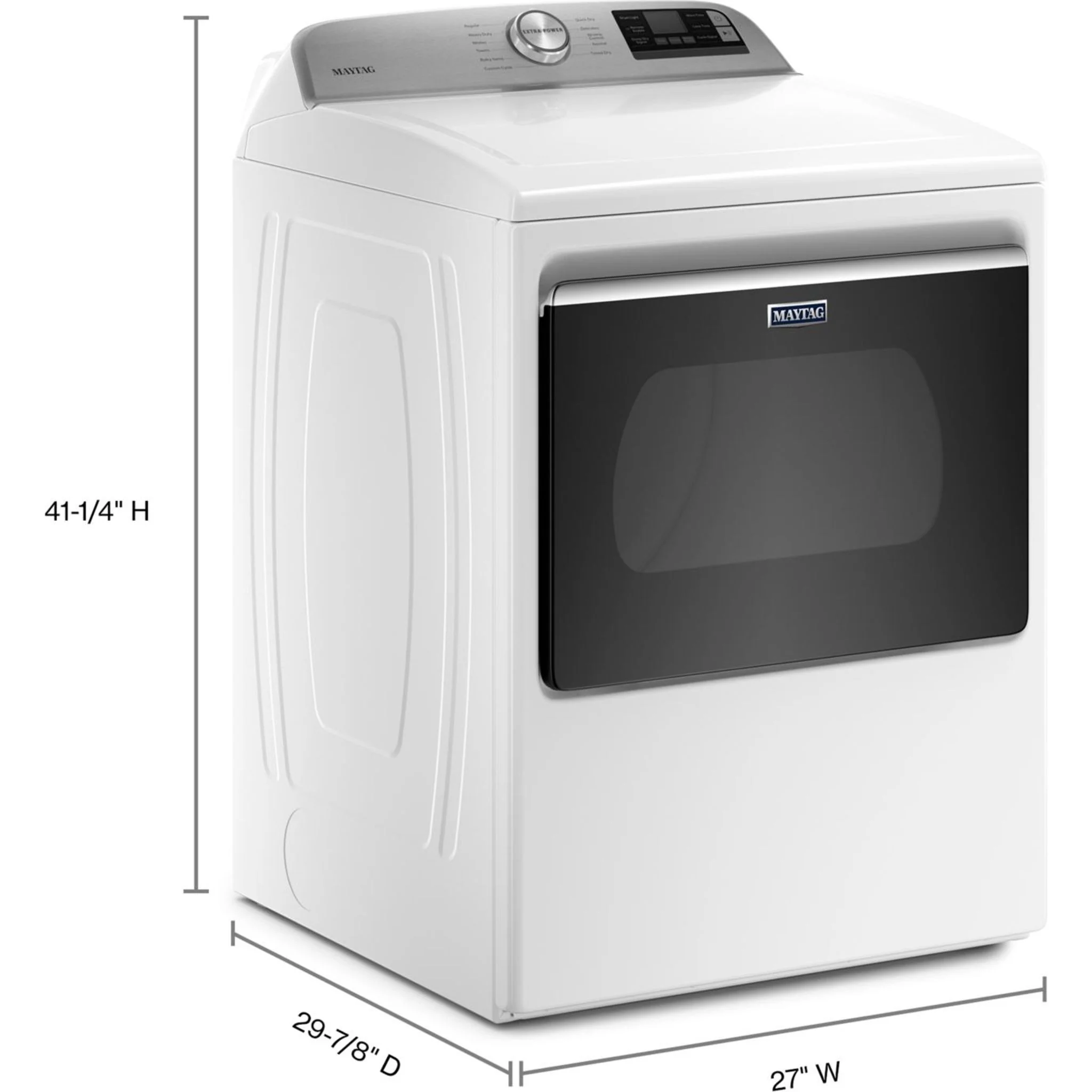 Maytag Smart Top Load Electric Dryer with Extra Power Button - 7.4 cu.ft. - White (YMED6230HW) - Image 37