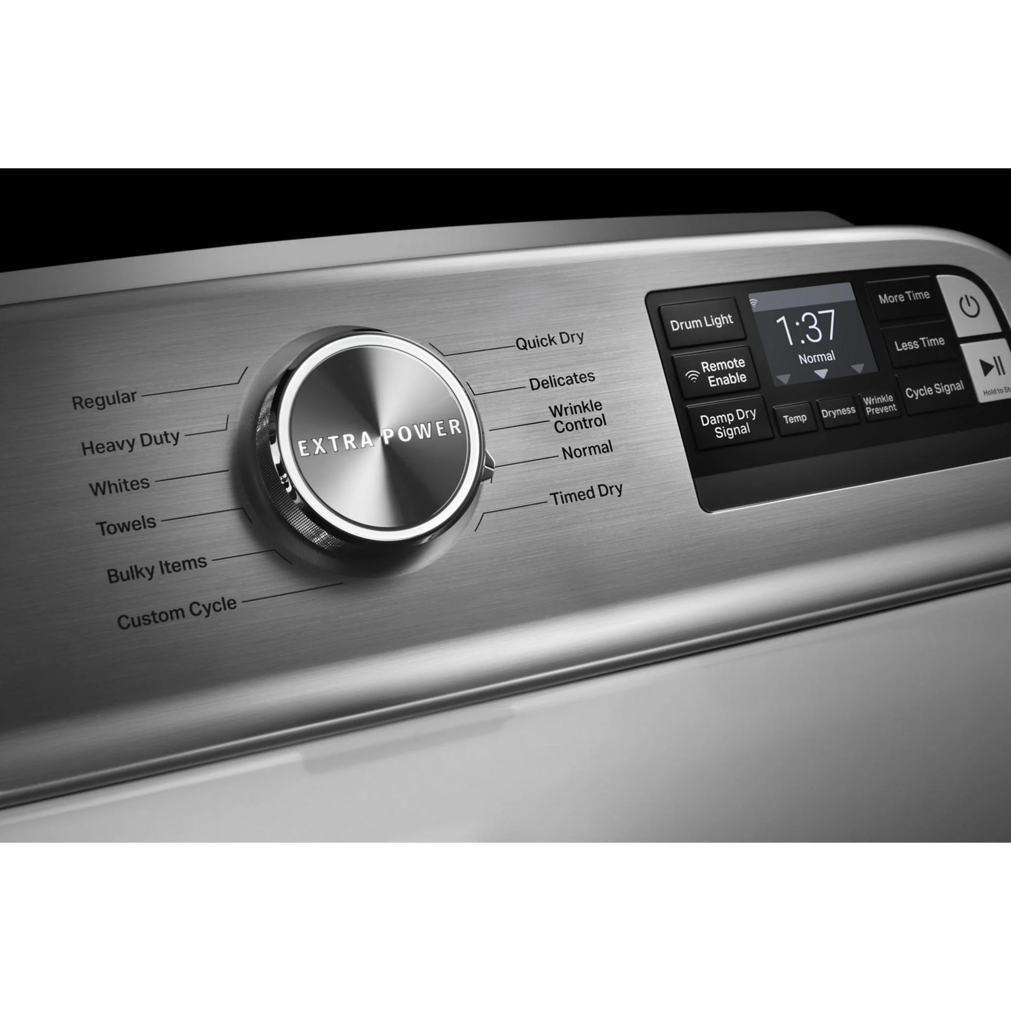 Maytag Smart Top Load Electric Dryer with Extra Power Button - 7.4 cu.ft. - White (YMED6230HW) - Image 5
