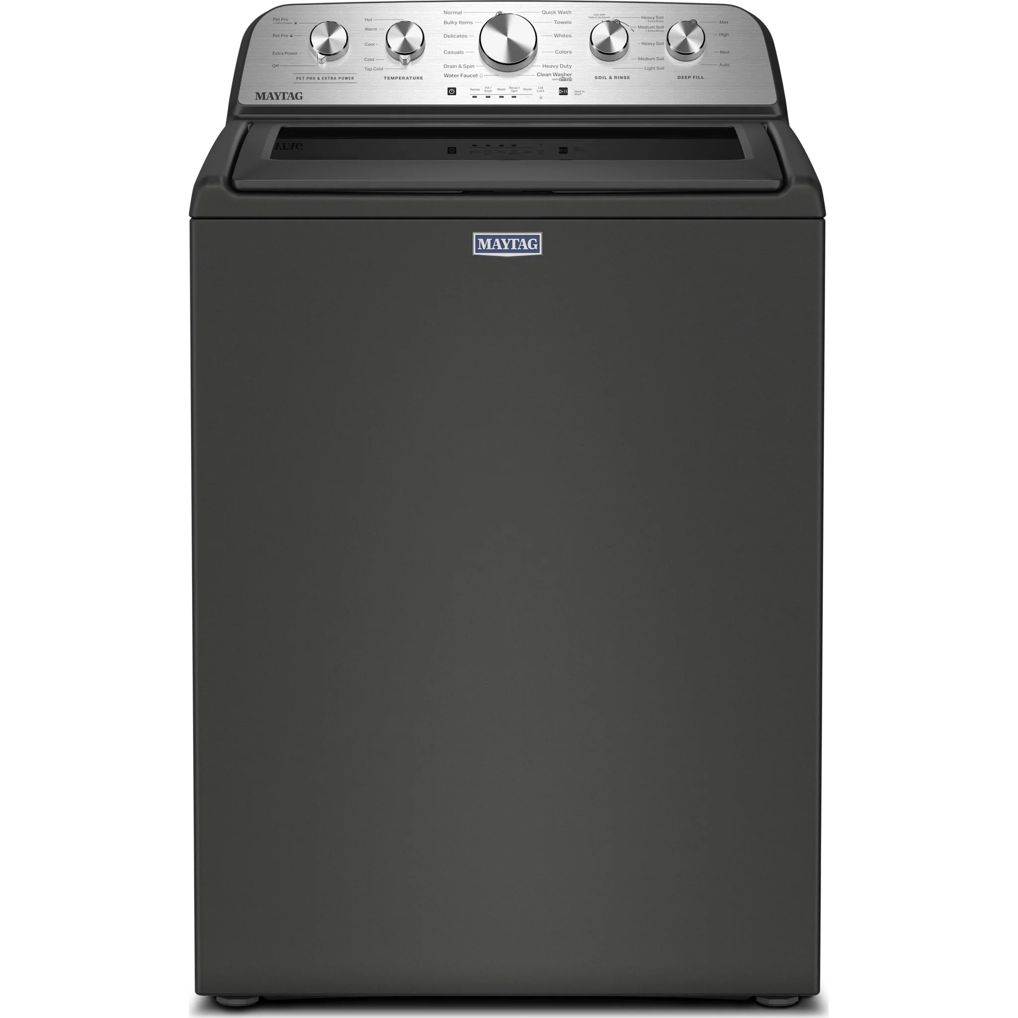 Maytag 5.5 Cu Ft. Top Load Impeller Washer with Extra Power and Pet Pro Option -Volcano Black (MTW5600RU) - Image 2