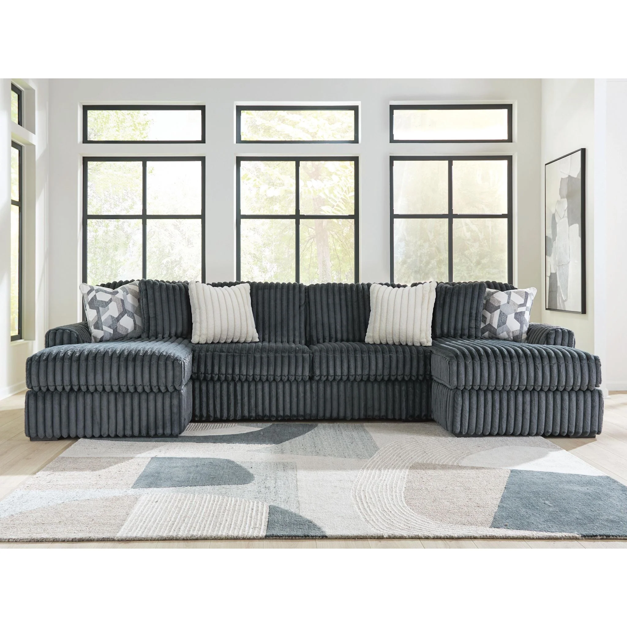 Midnight-Madness 3 Piece Sectional with Dual Chaise - Image 61