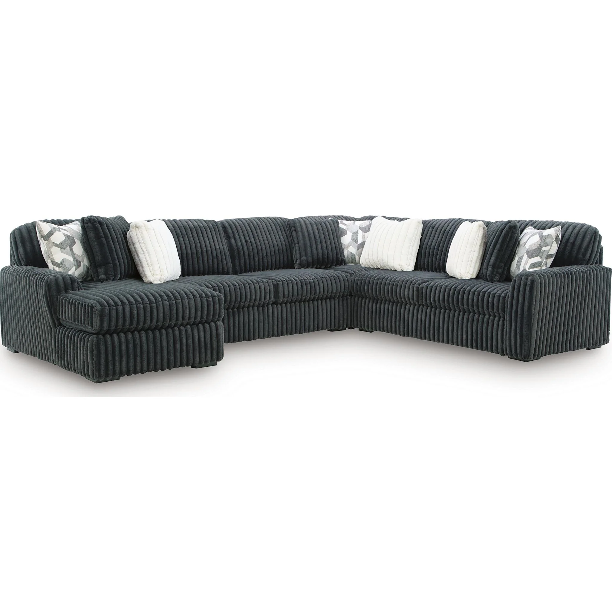 Midnight-Madness 4 Piece Sectional with Chaise - Image 106