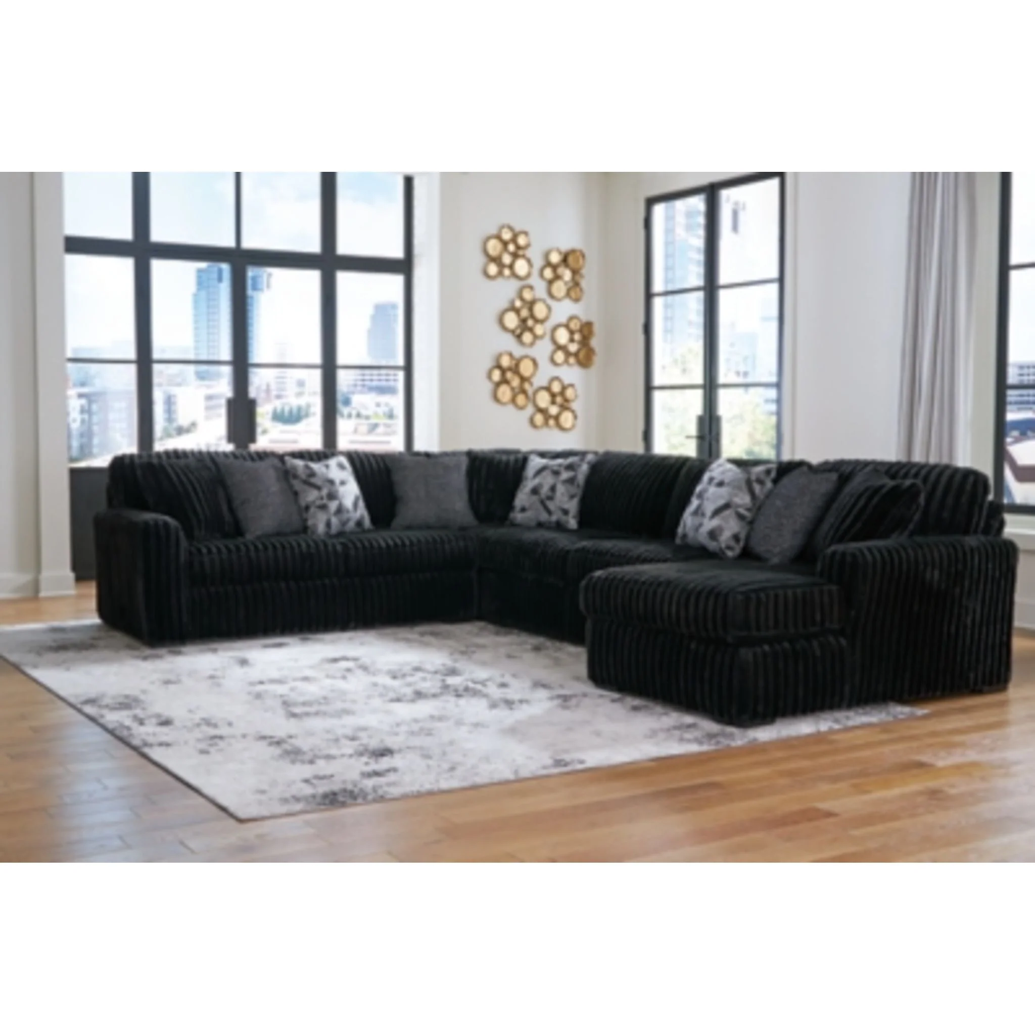 Midnight-Madness 4 Piece Sectional with Chaise - Image 18