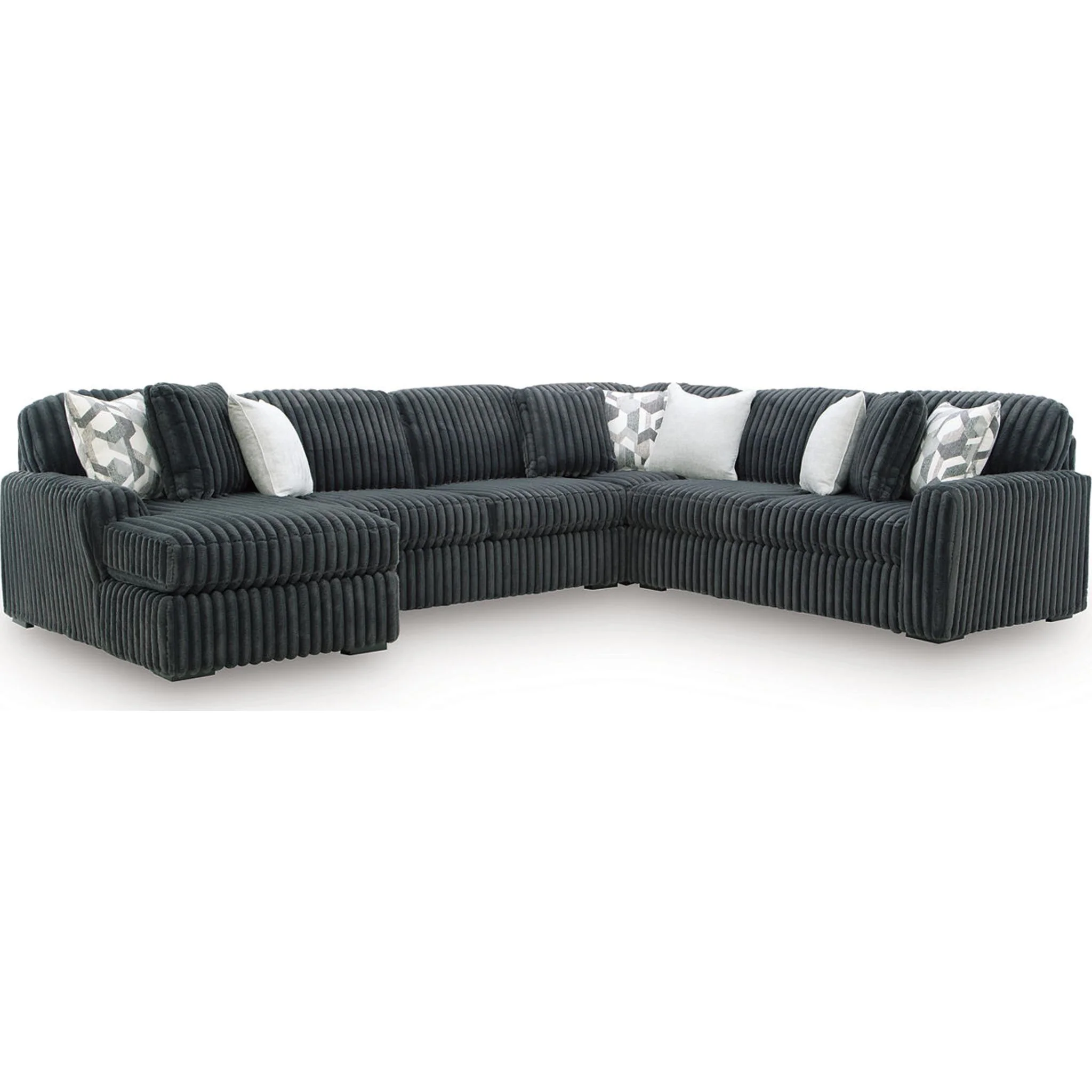 Midnight-Madness 4 Piece Sectional with Chaise - Image 97