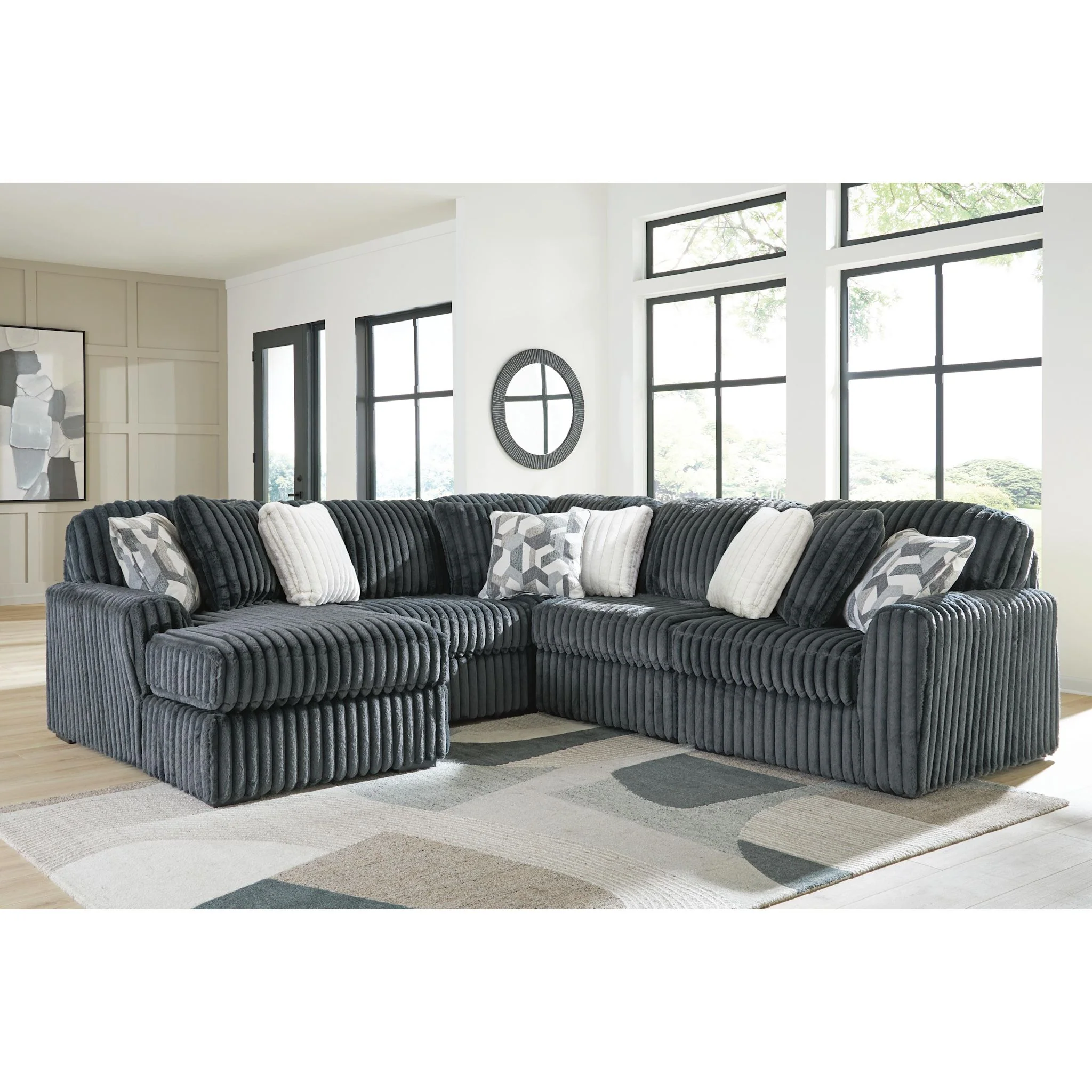 Midnight-Madness 5 Piece Sectional with Chaise - Image 27