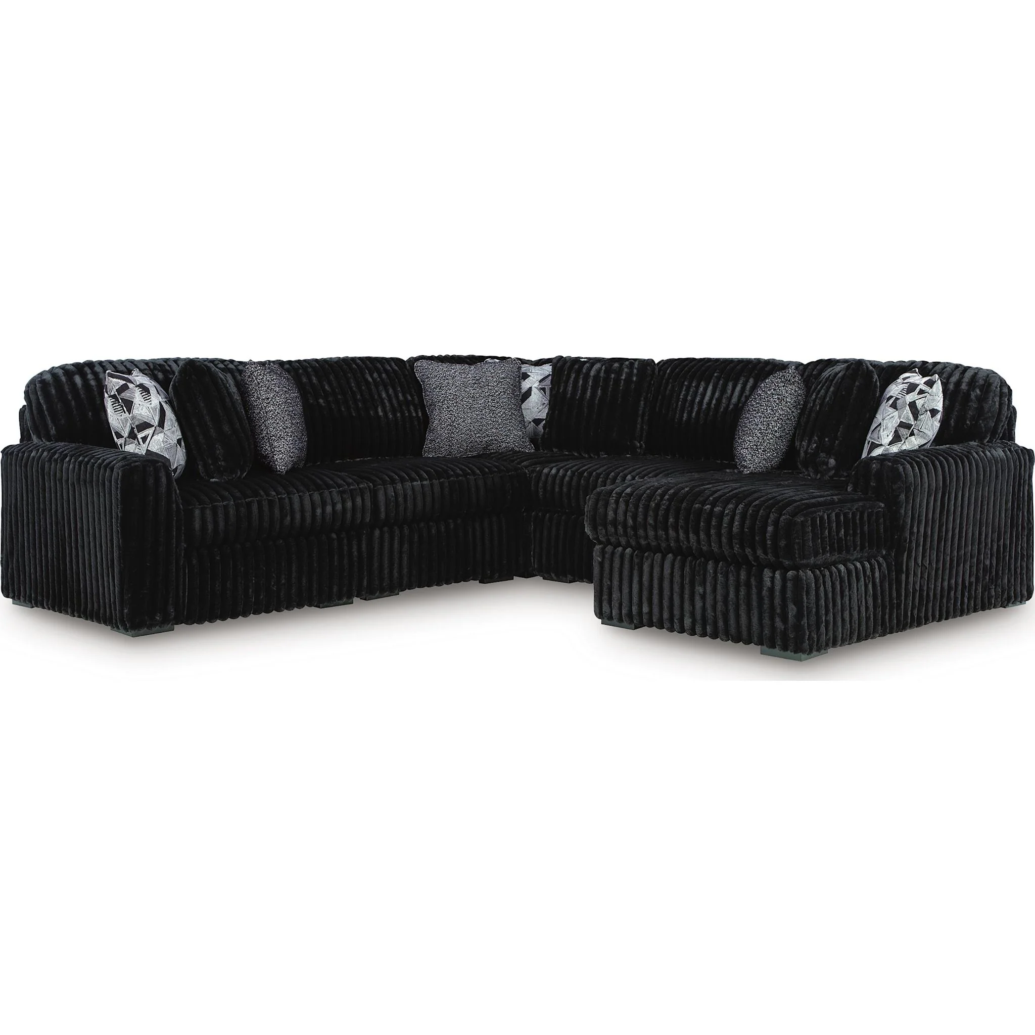 Midnight-Madness 5 Piece Sectional with Chaise