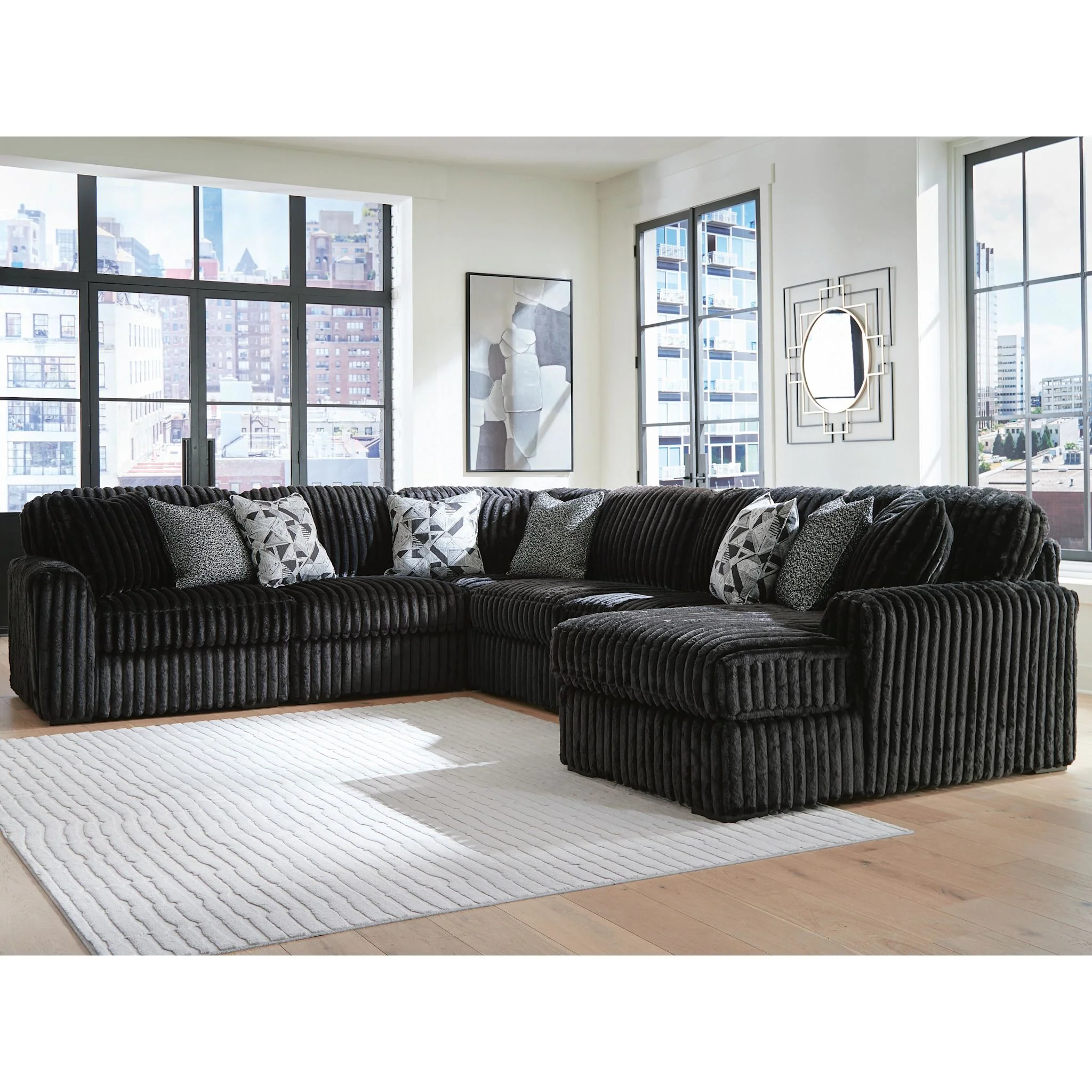 Midnight-Madness 6 Piece Sectional with Chaise - Image 12