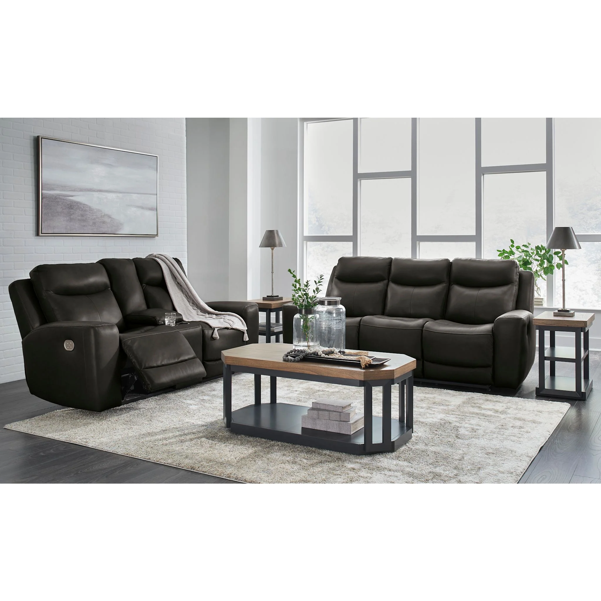 Mindanao Power Reclining Love w/Console and Adj Headrest - Image 5