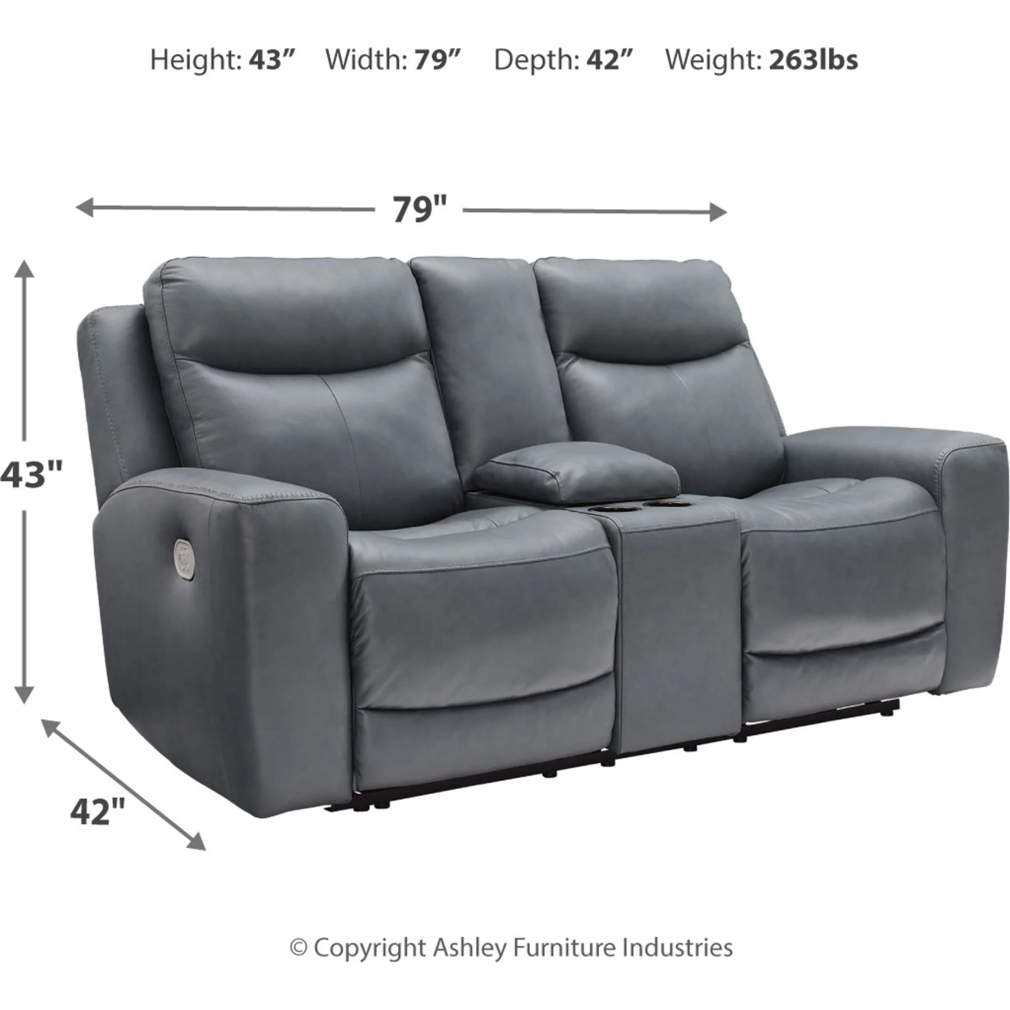 Mindanao Power Reclining Loveseat with Console and Adj Head - Image 11