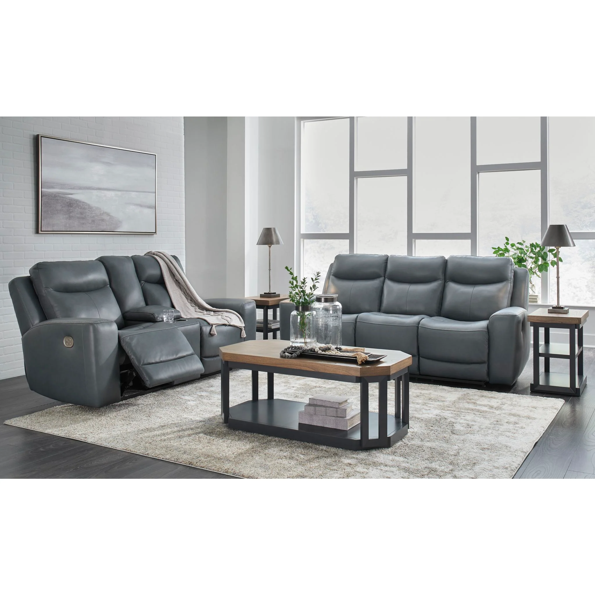 Mindanao Power Reclining Loveseat with Console and Adj Head - Image 18