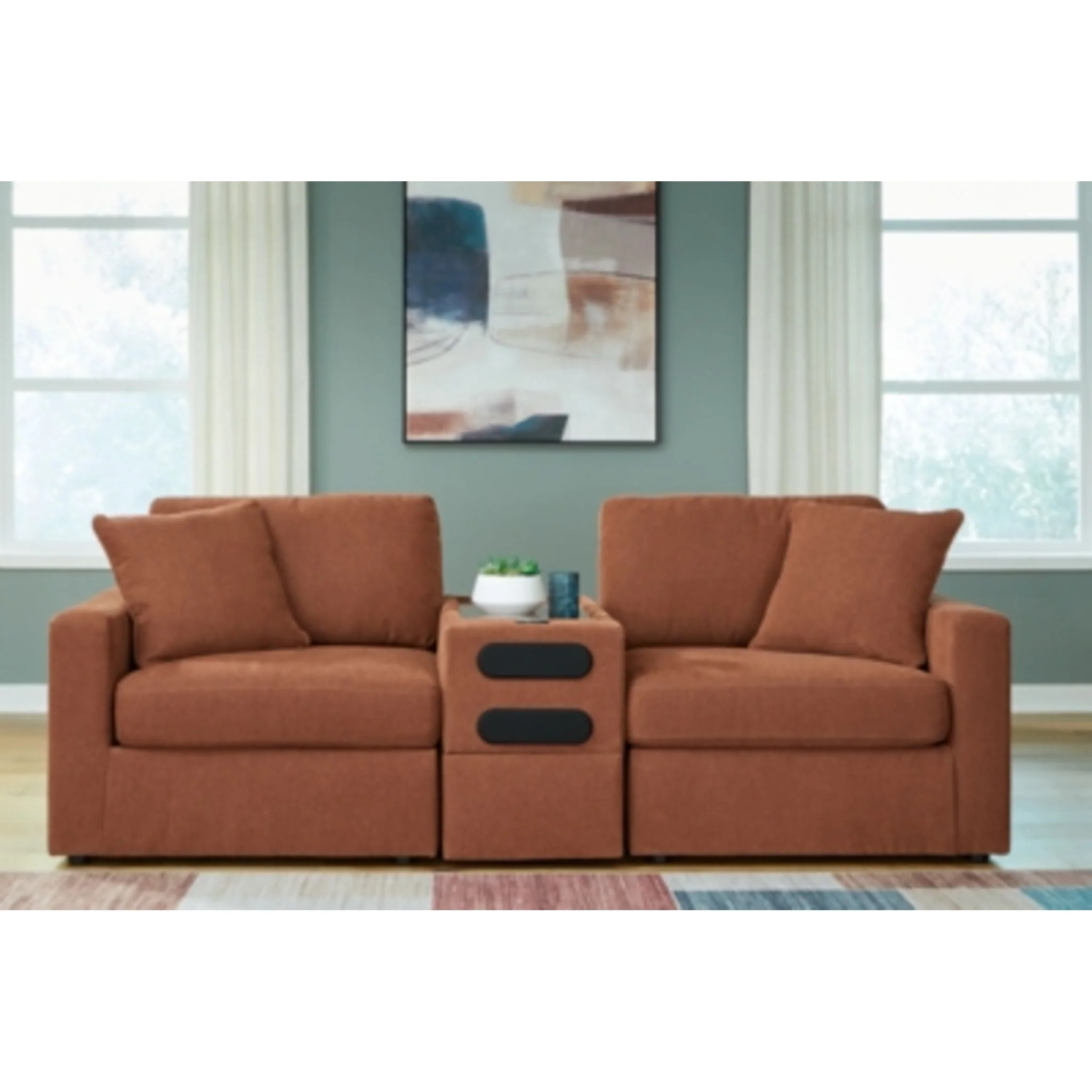 Modmax 3 Piece Modular Sectional with Audio Console - Image 19