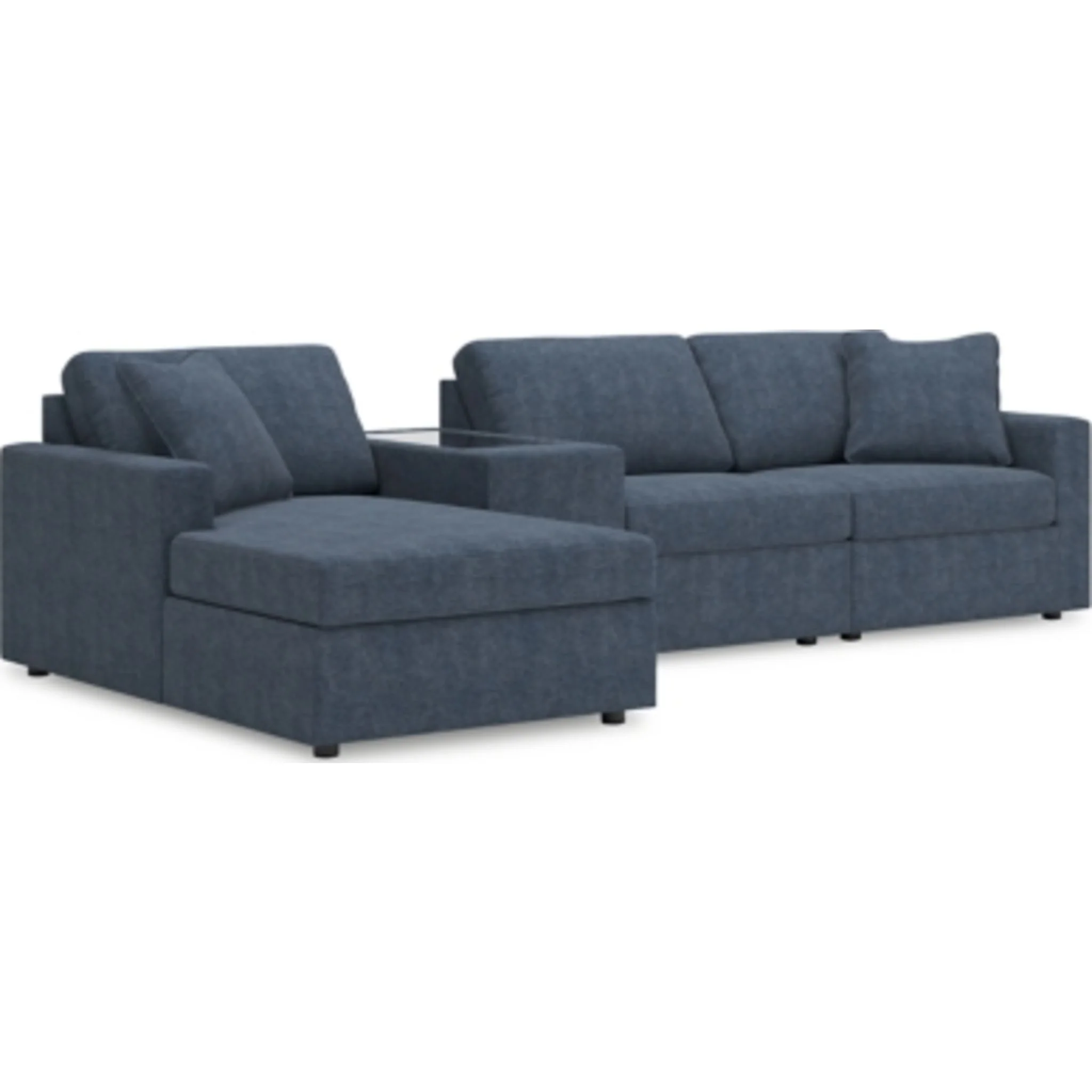 Modmax 4 Piece Modular Sectional with Chaise and Storage Console - Image 161
