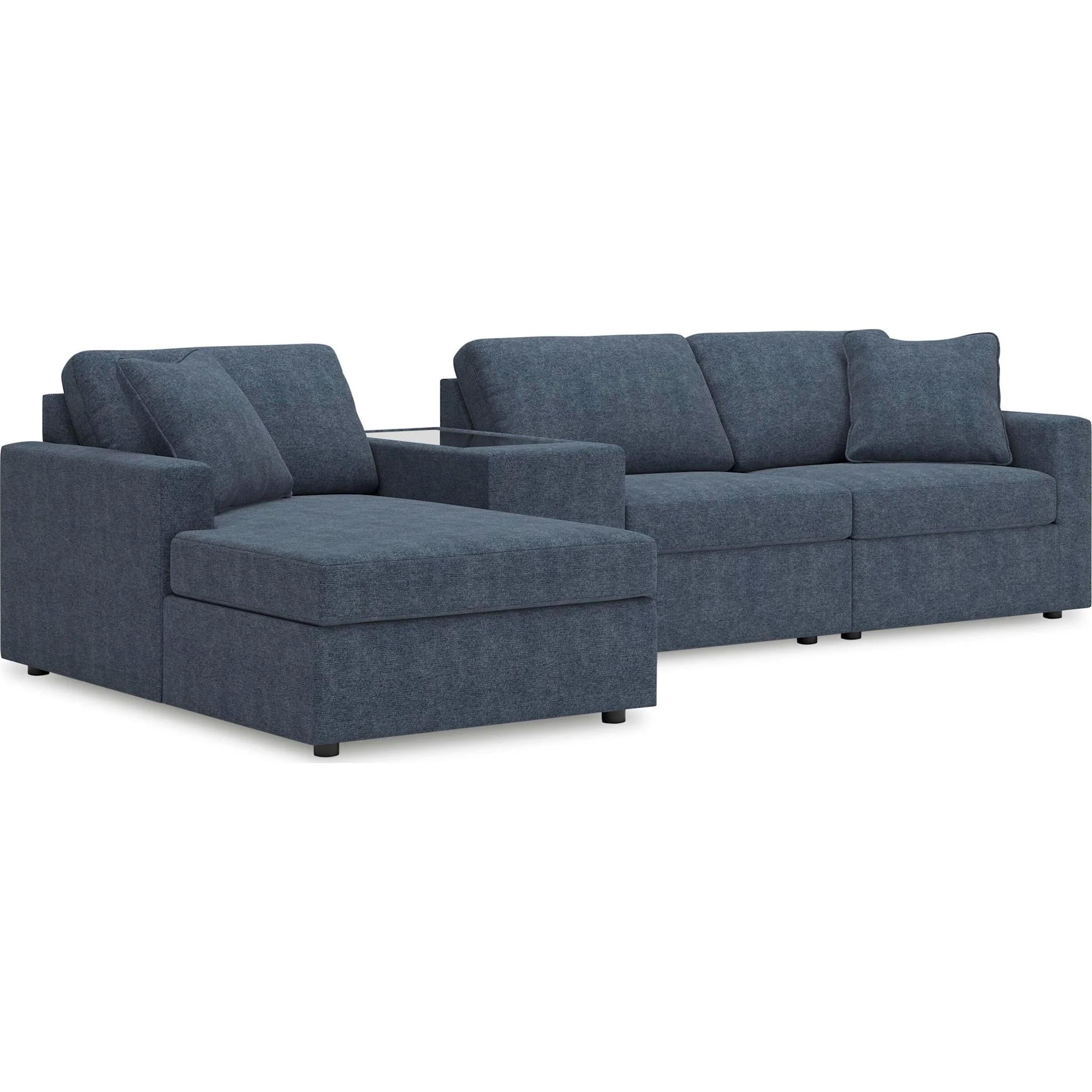 Modmax 4 Piece Modular Sectional with Chaise and Storage Console - Image 167